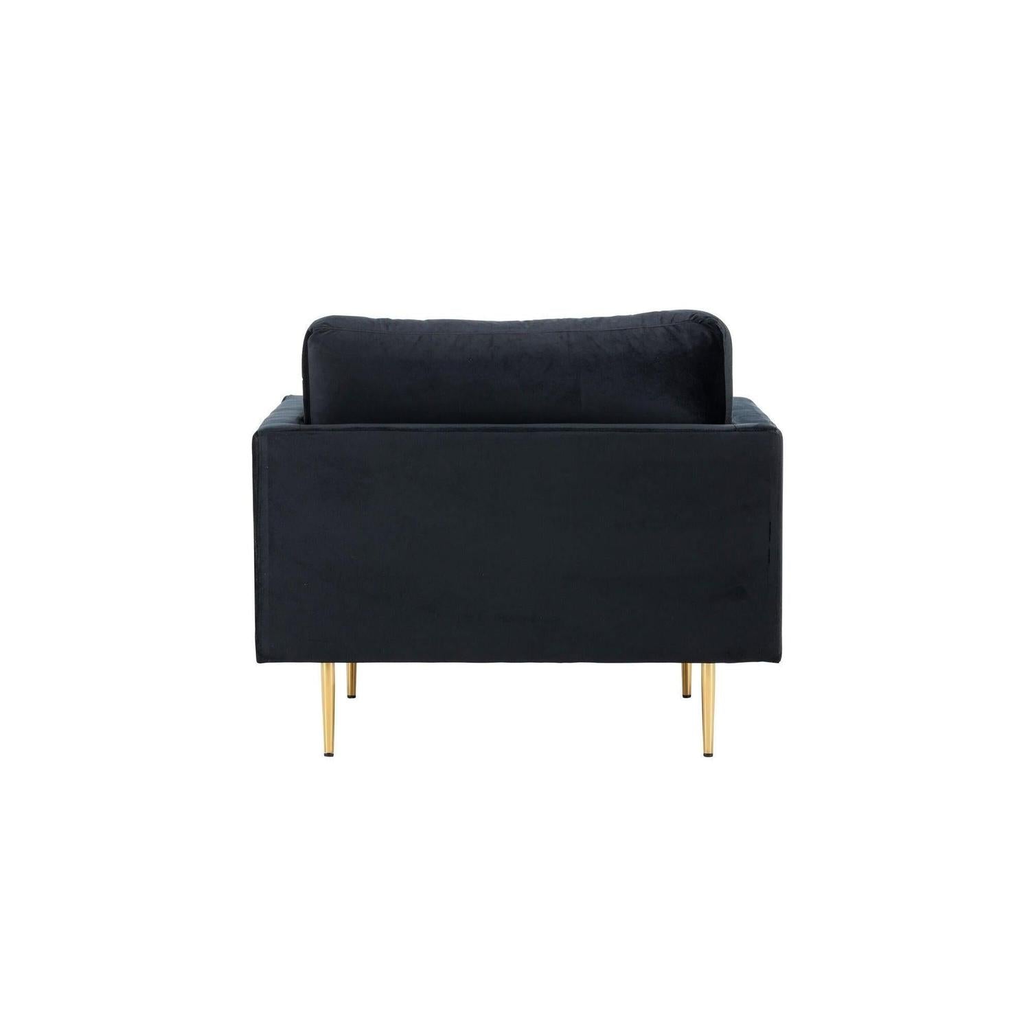 Sessel Boom aus Samt - SchwarzSessel