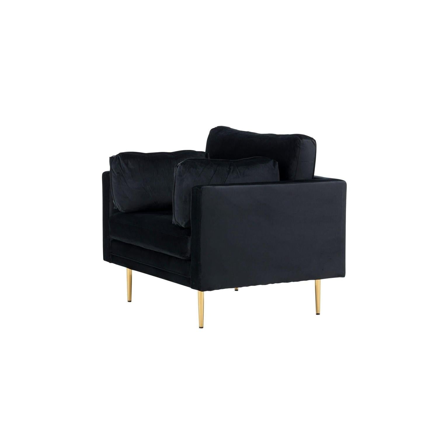 Sessel Boom aus Samt - SchwarzSessel