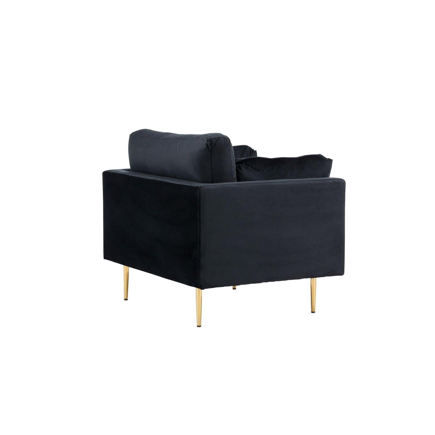 Sessel Boom aus Samt - SchwarzSessel
