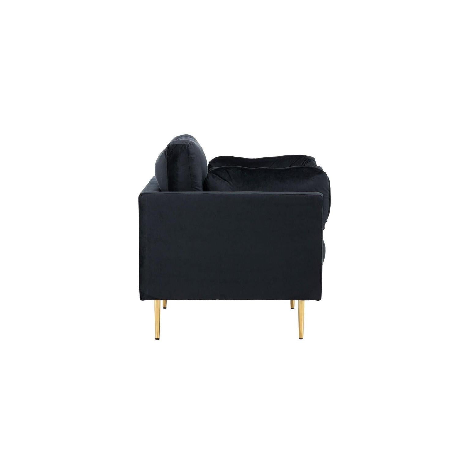 Sessel Boom aus Samt - SchwarzSessel