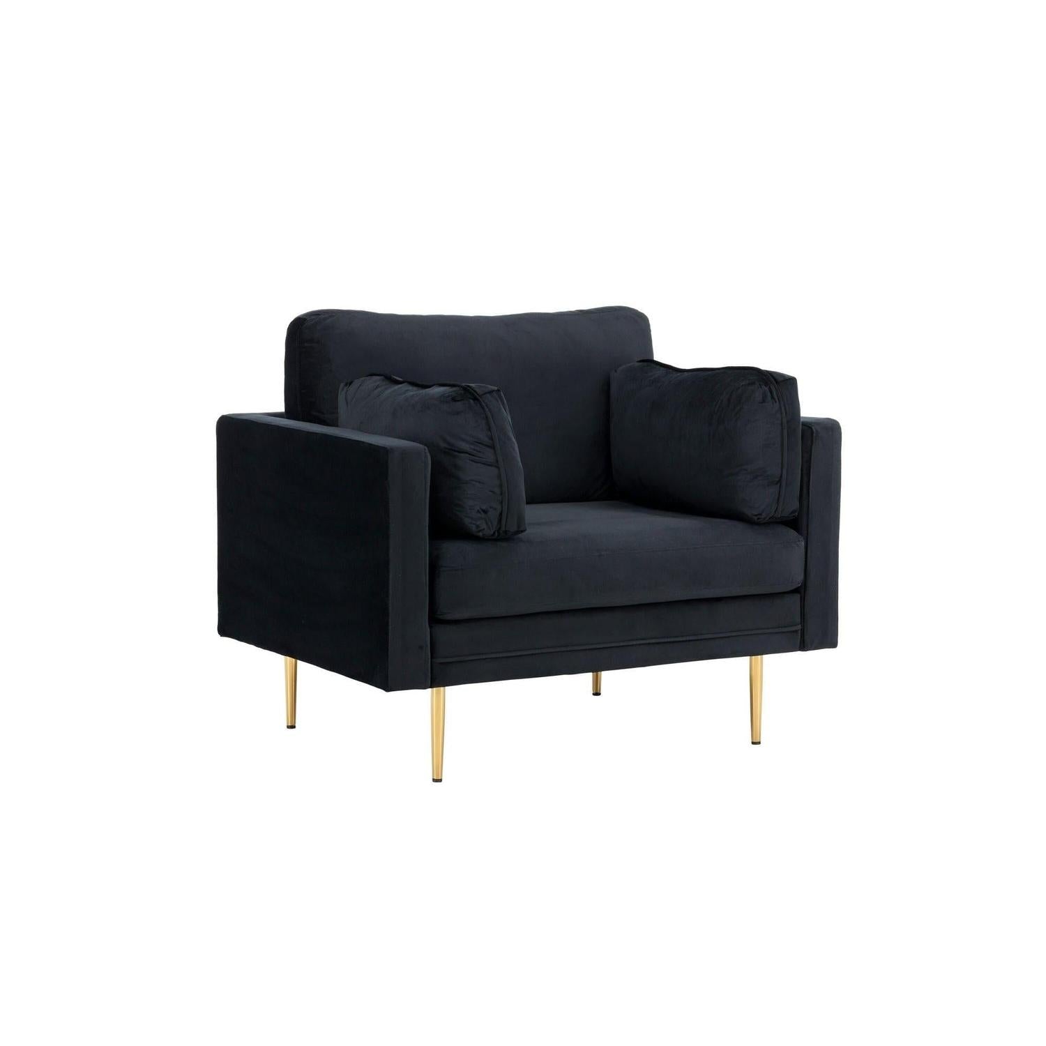 Sessel Boom aus Samt - SchwarzSessel
