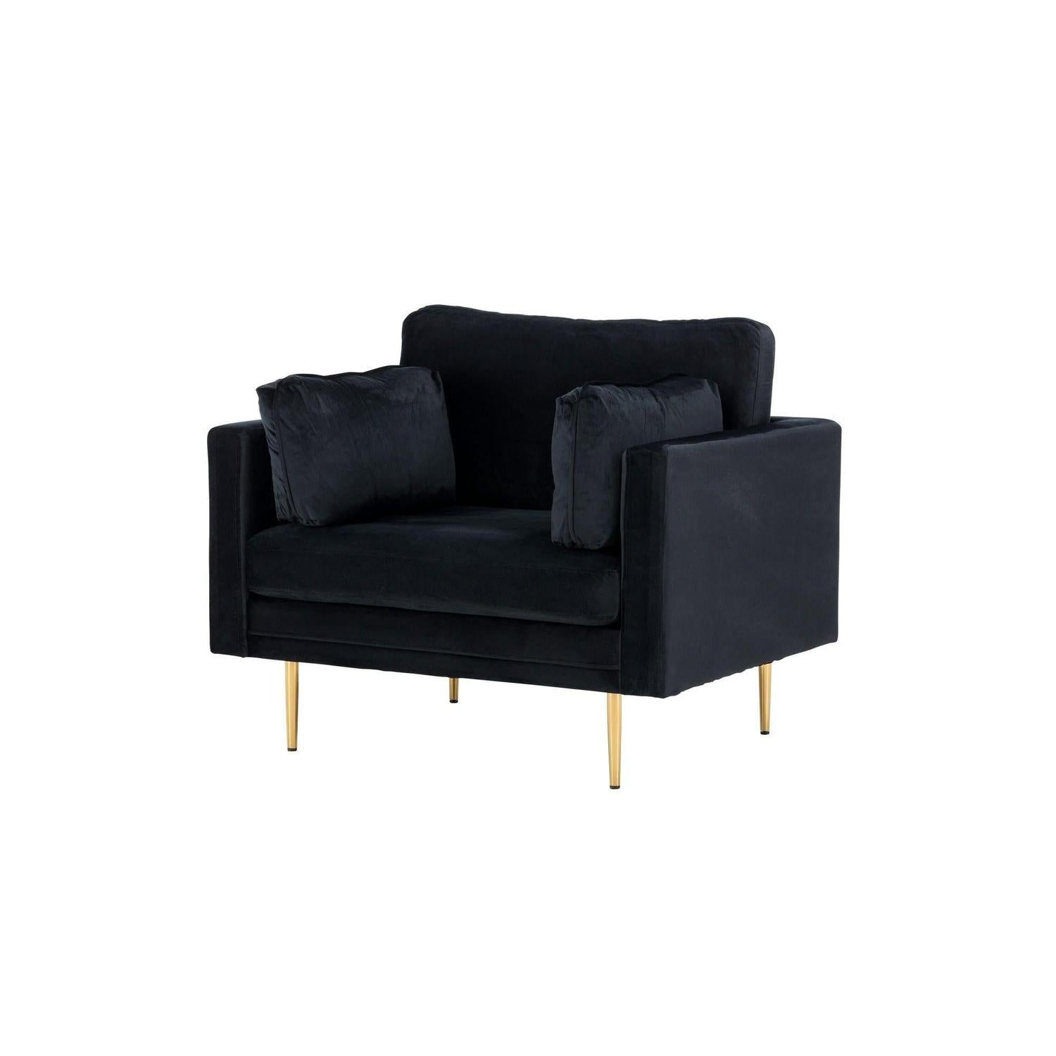 Sessel Boom aus Samt - SchwarzSessel