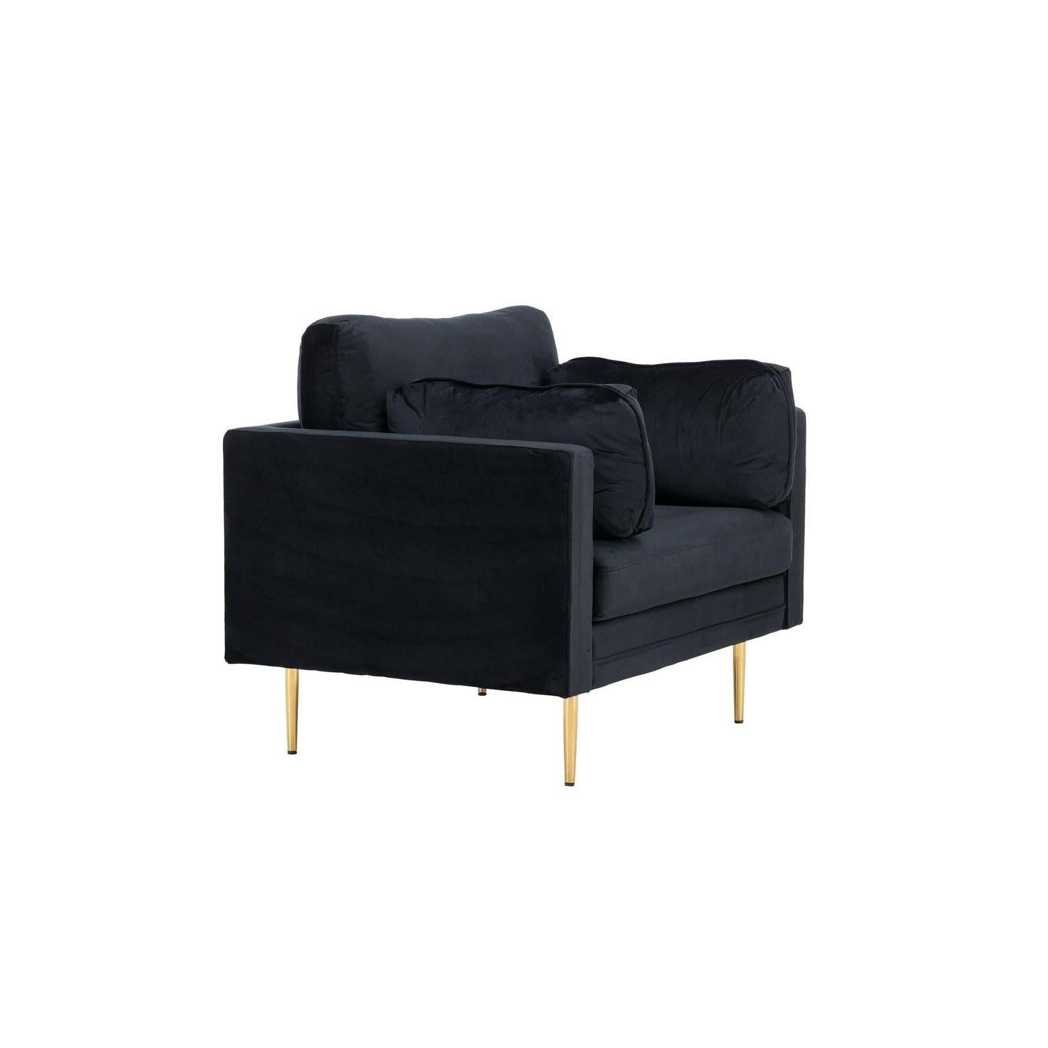 Sessel Boom aus Samt - SchwarzSessel