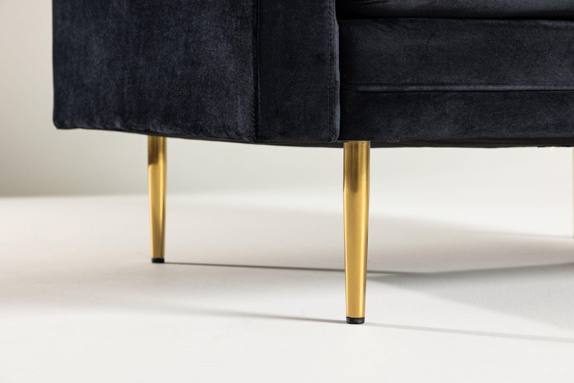 Sessel Boom aus Samt - SchwarzSessel