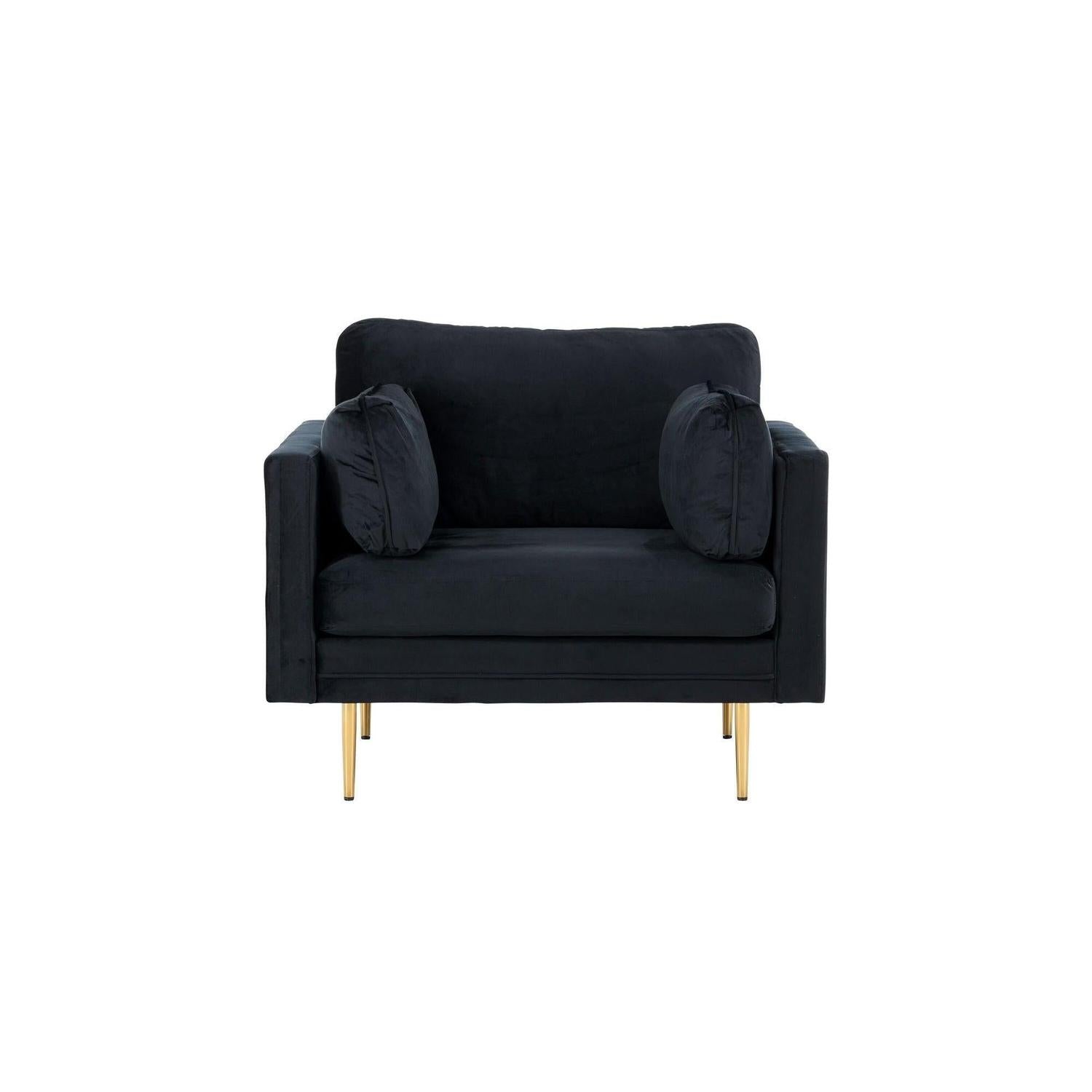 Sessel Boom aus Samt - SchwarzSessel