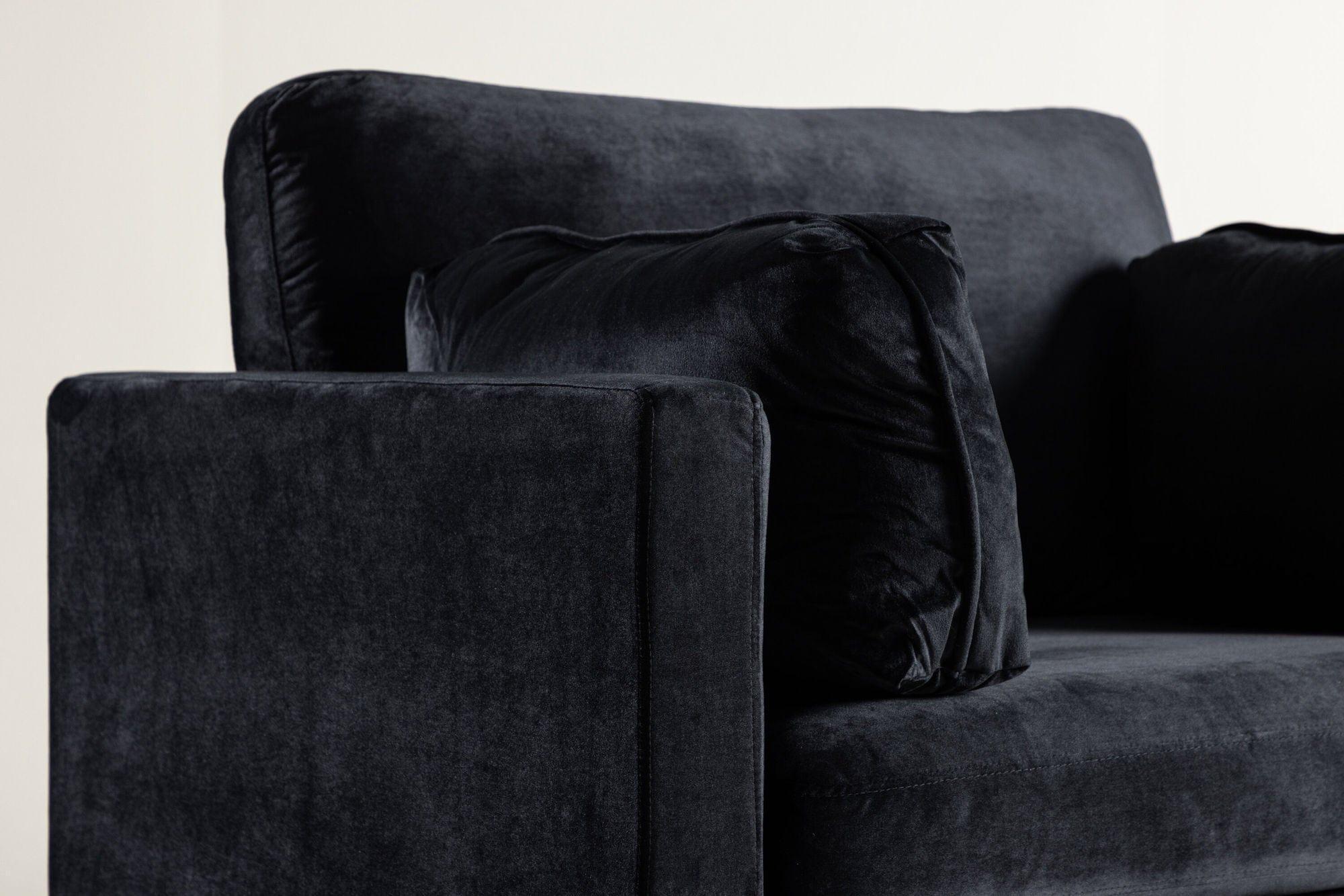 Sessel Boom aus Samt - SchwarzSessel
