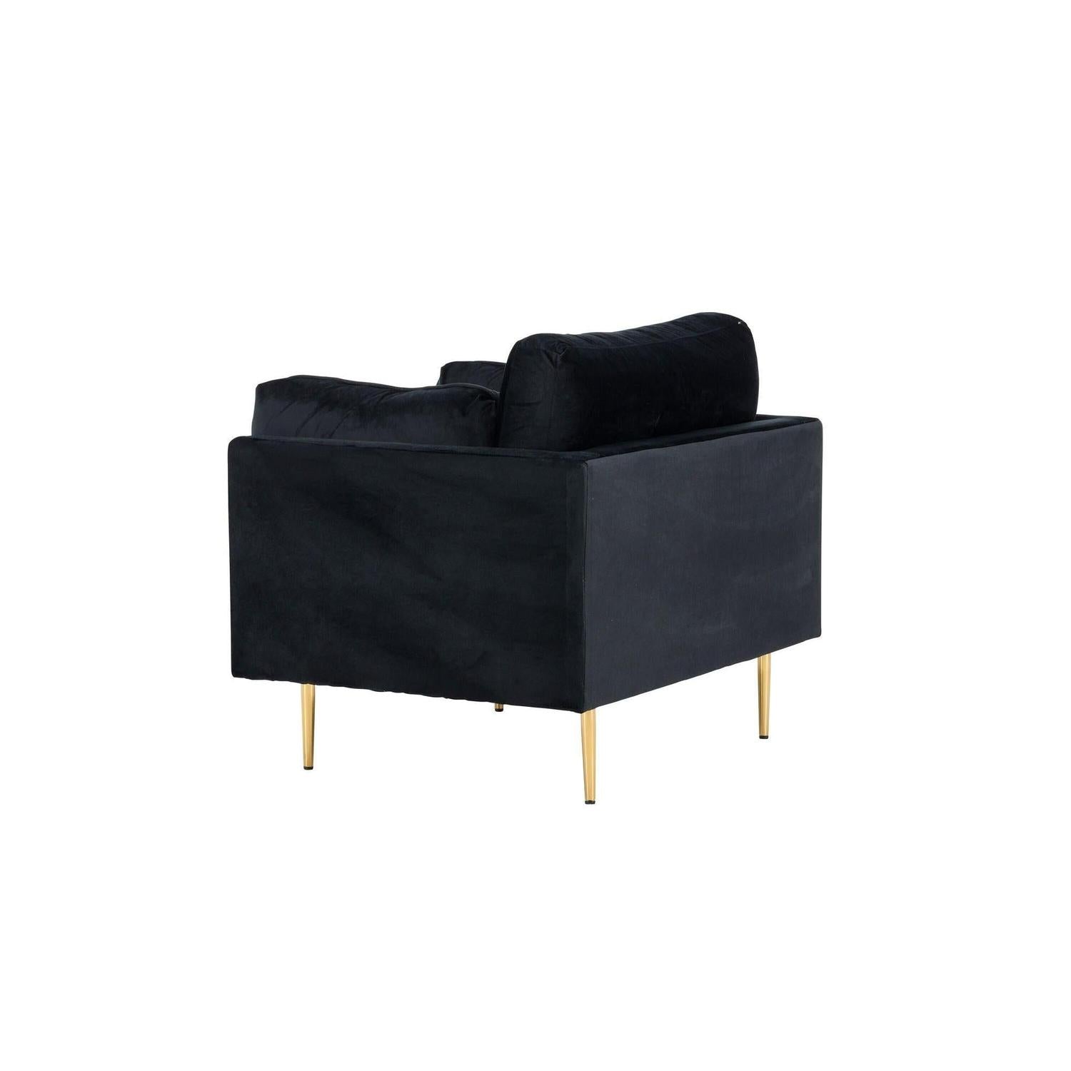 Sessel Boom aus Samt - SchwarzSessel