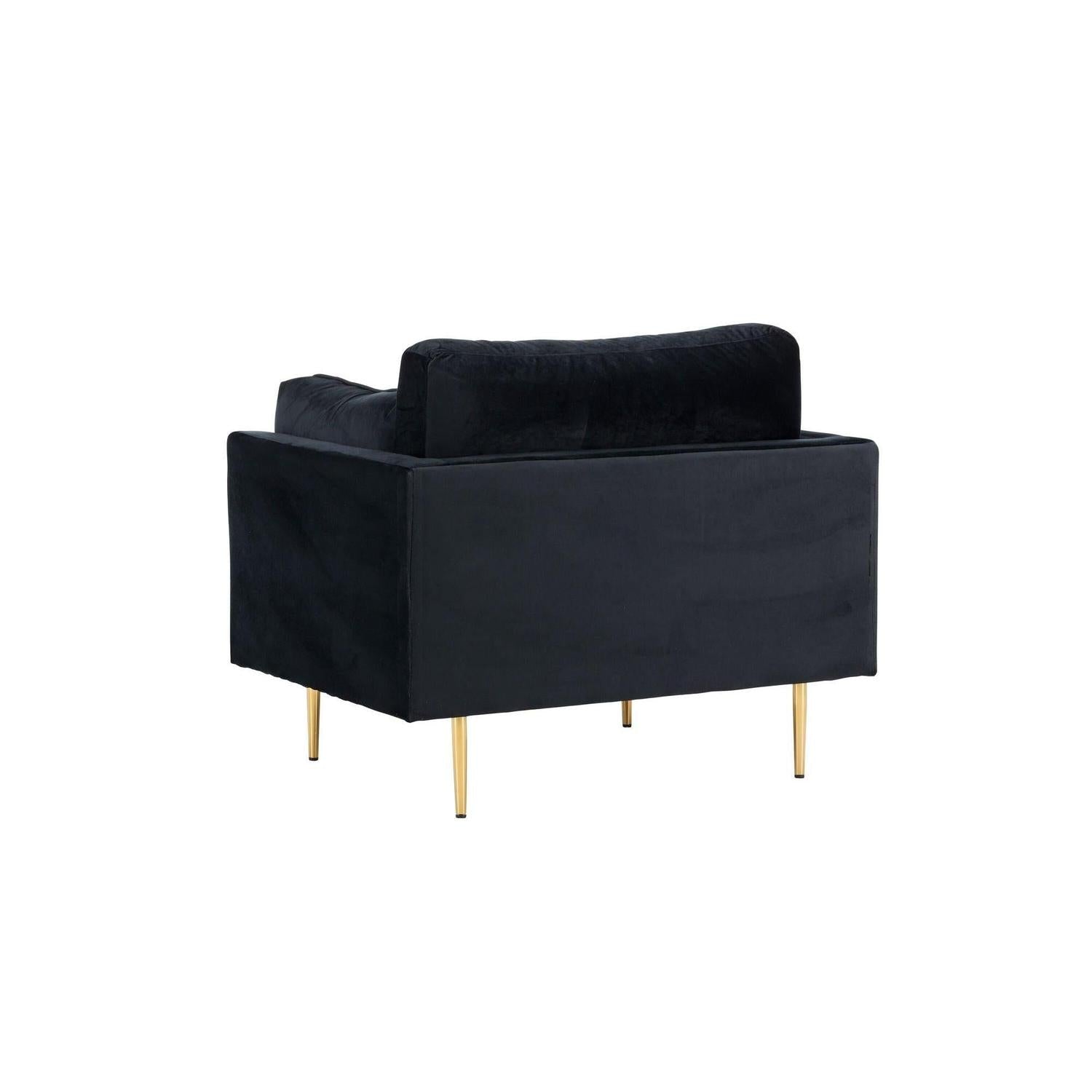 Sessel Boom aus Samt - SchwarzSessel
