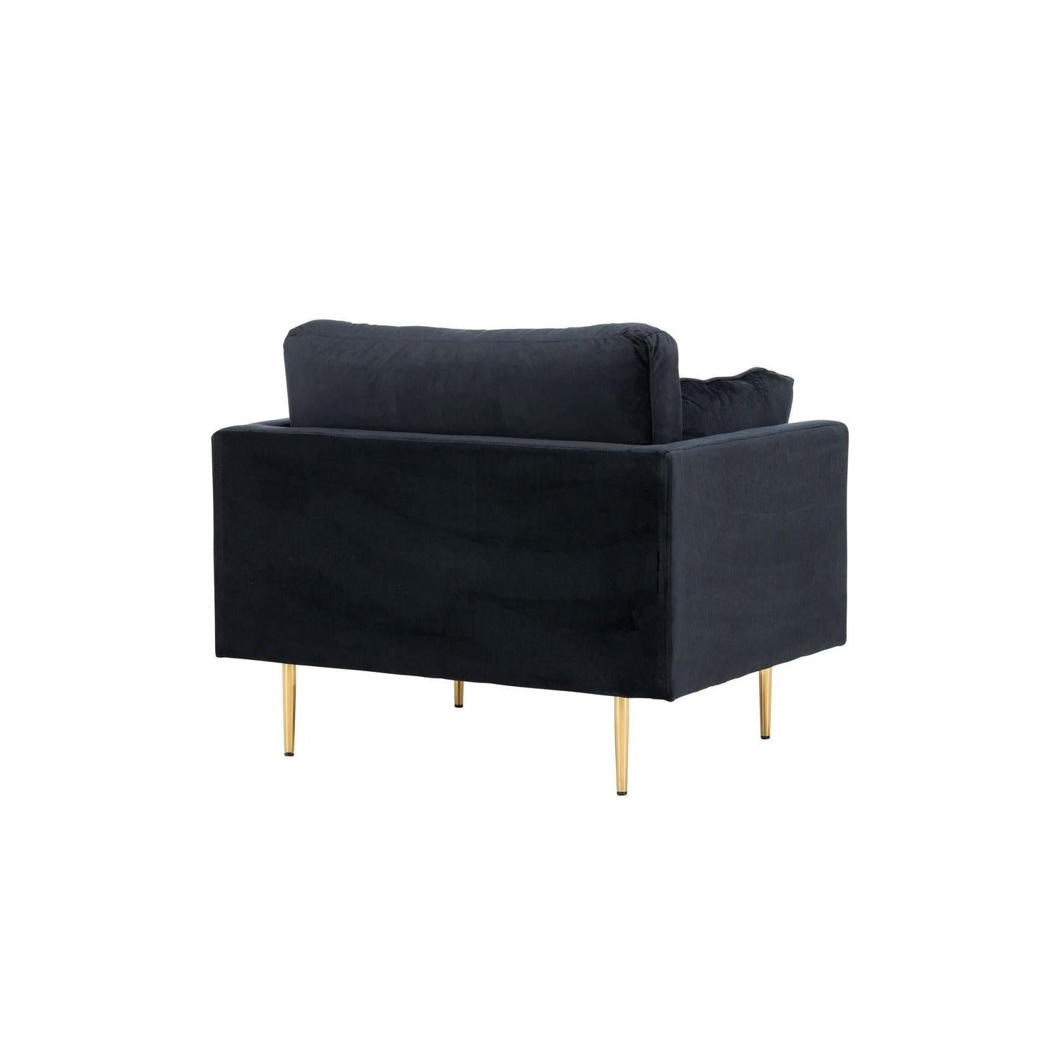 Sessel Boom aus Samt - SchwarzSessel