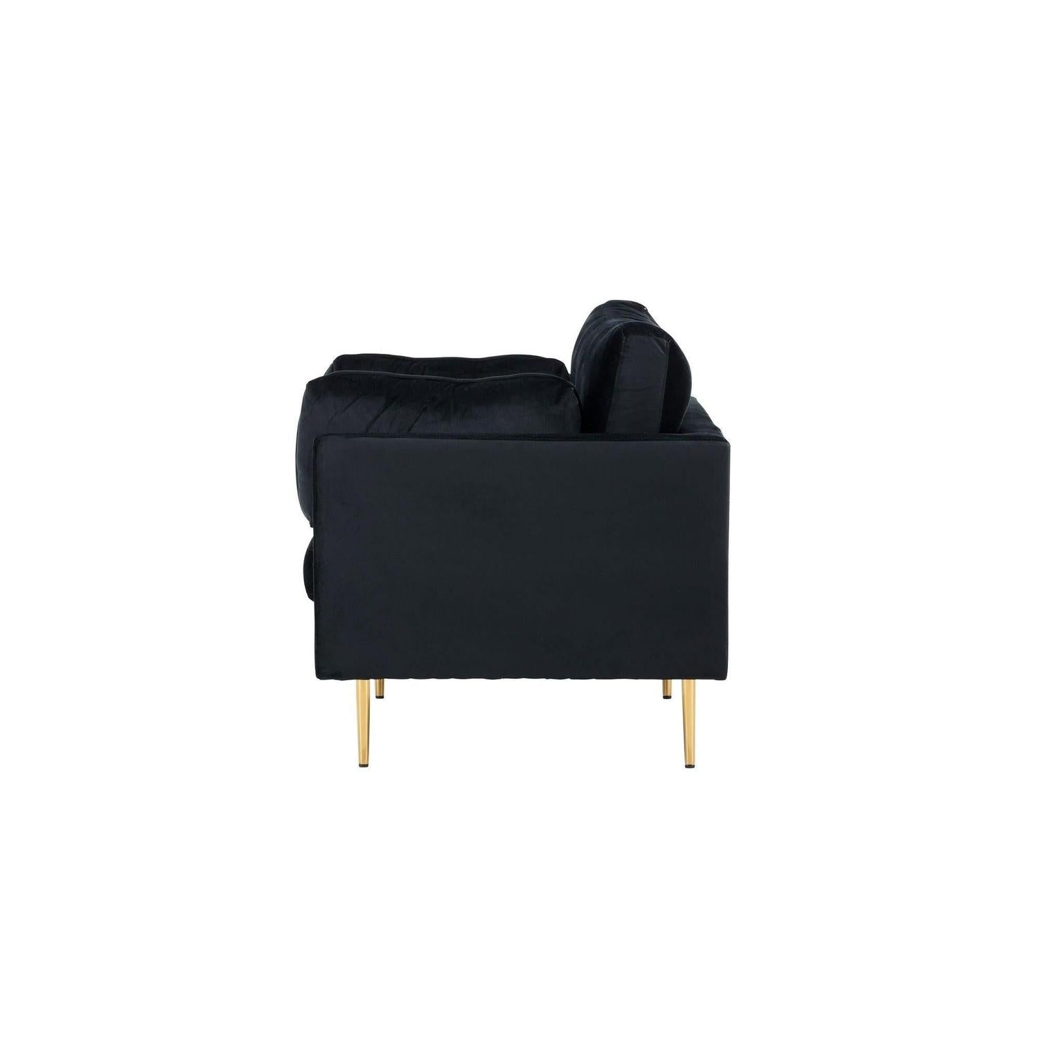 Sessel Boom aus Samt - SchwarzSessel