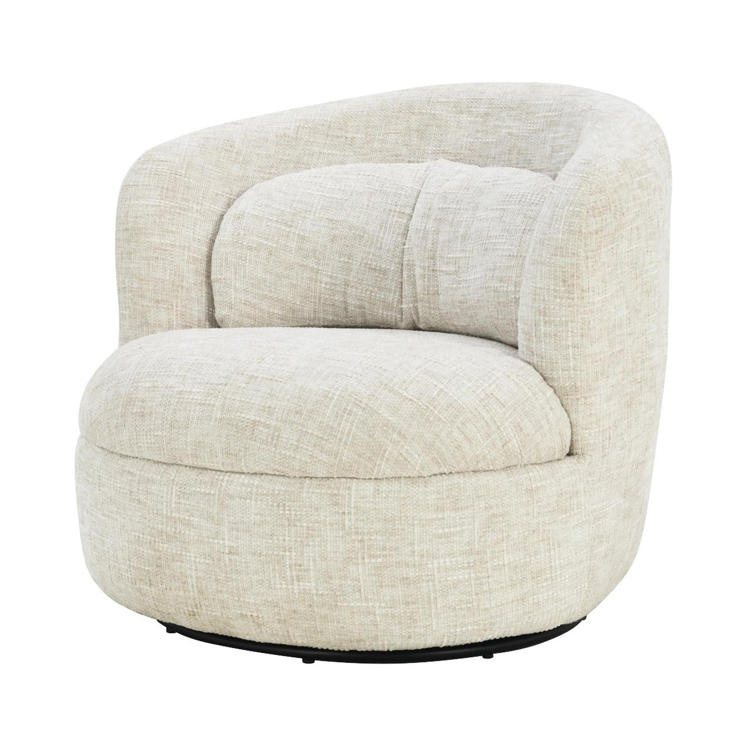 Loungesessel Britt drehbar - Cremeweiß-Loungesessel-Livingfurn-le canapé