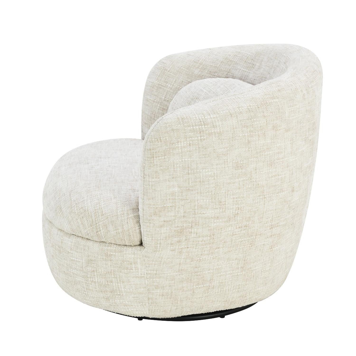 Loungesessel Britt drehbar - Cremeweiß-Loungesessel-Livingfurn-le canapé