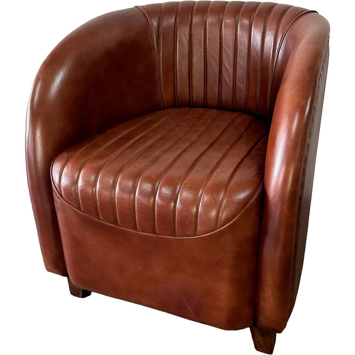Loungesessel Daniel aus Büffelleder - Braun-Loungesessel-Trademark Living-le canapé