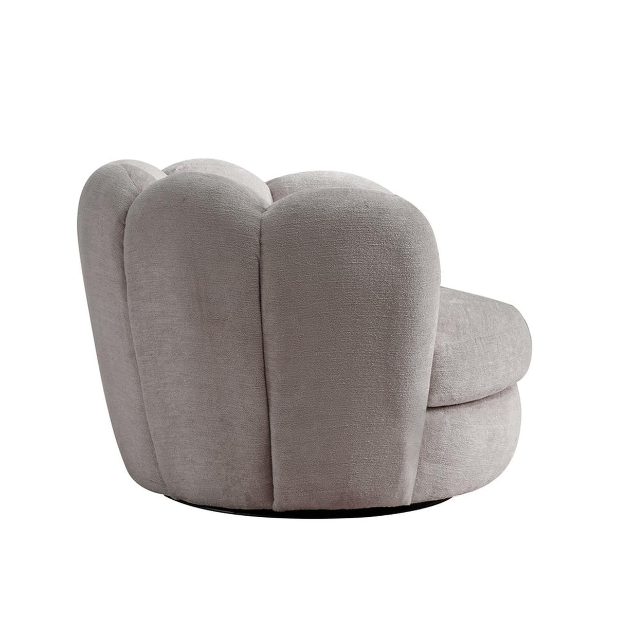 Loungesessel Julia drehbar aus Chenille - Grau-Loungesessel-le canapé-le canapé