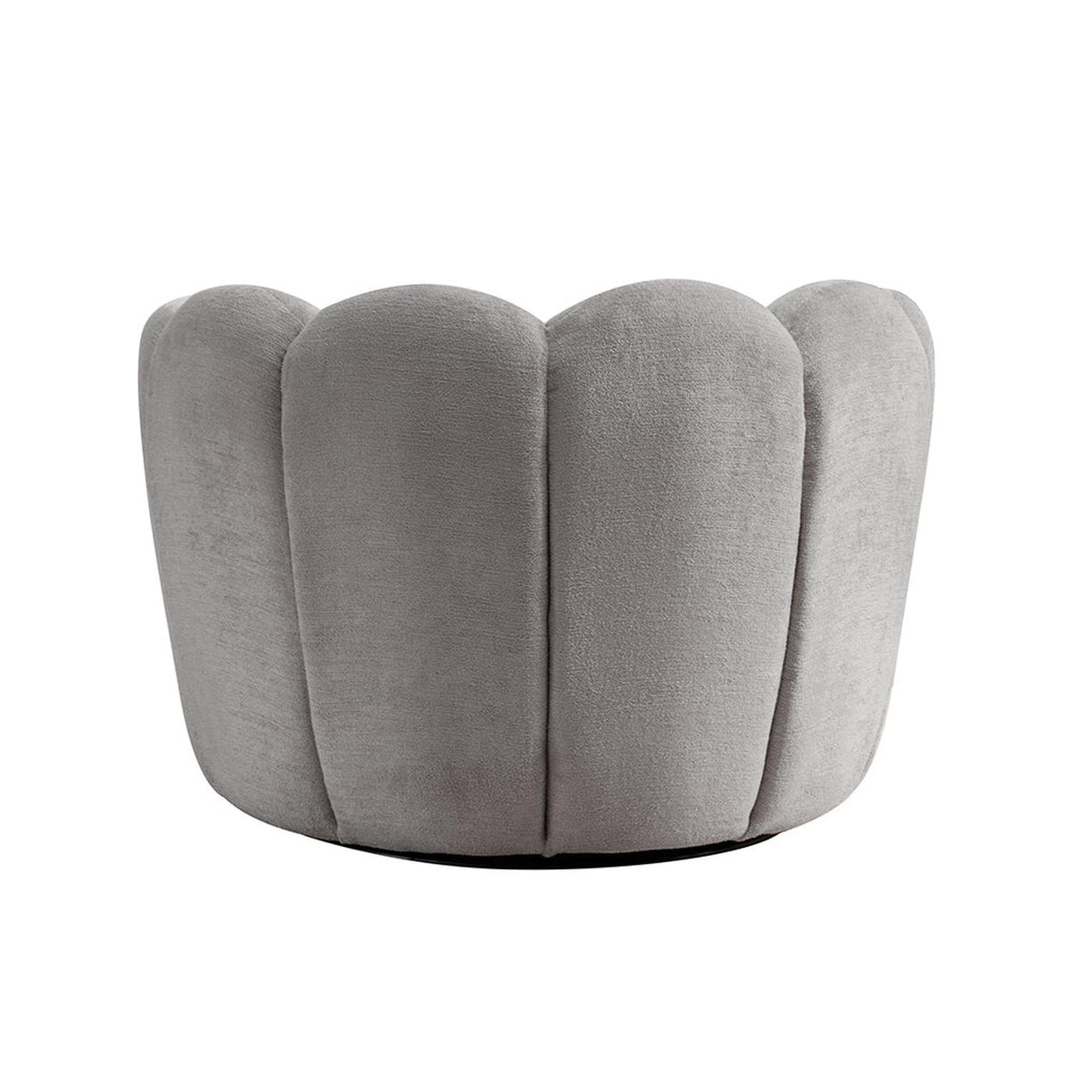 Loungesessel Julia drehbar aus Chenille - Grau-Loungesessel-le canapé-le canapé