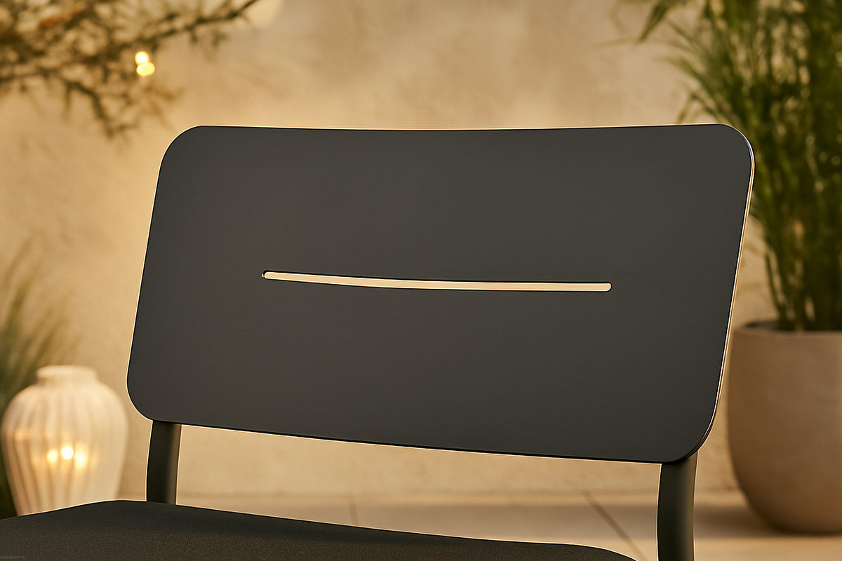 Loungesessel Lina aus Metall - Schwarz-Loungesessel-Venture Home-le canapé