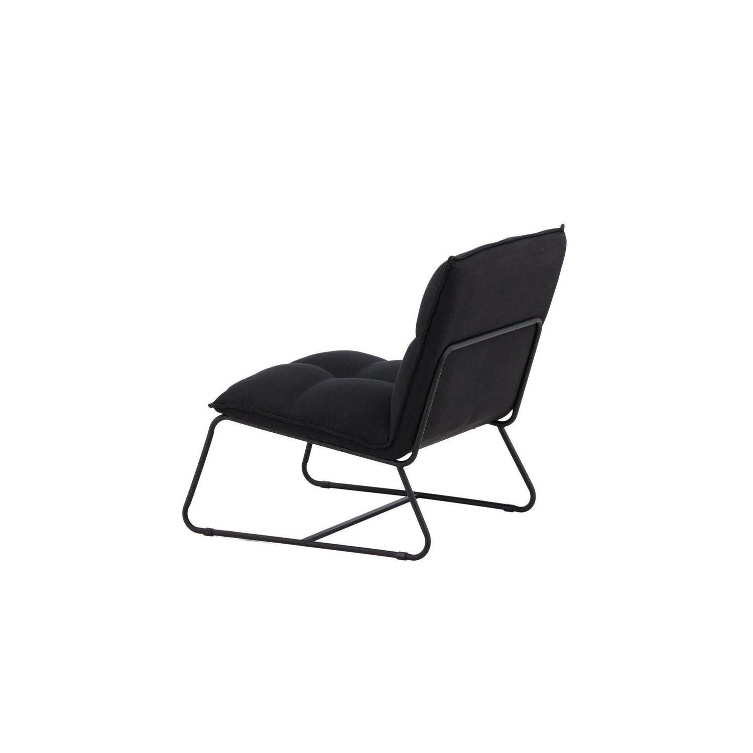 Loungesessel Madison aus Leinen - Schwarz-Sessel-Venture Home-le canapé