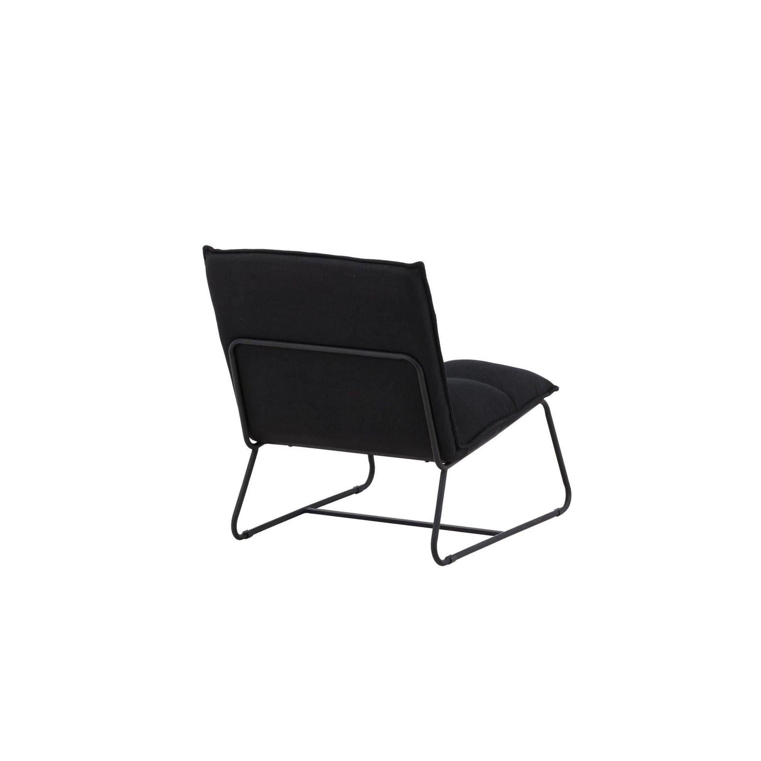 Loungesessel Madison aus Leinen - Schwarz-Sessel-Venture Home-le canapé