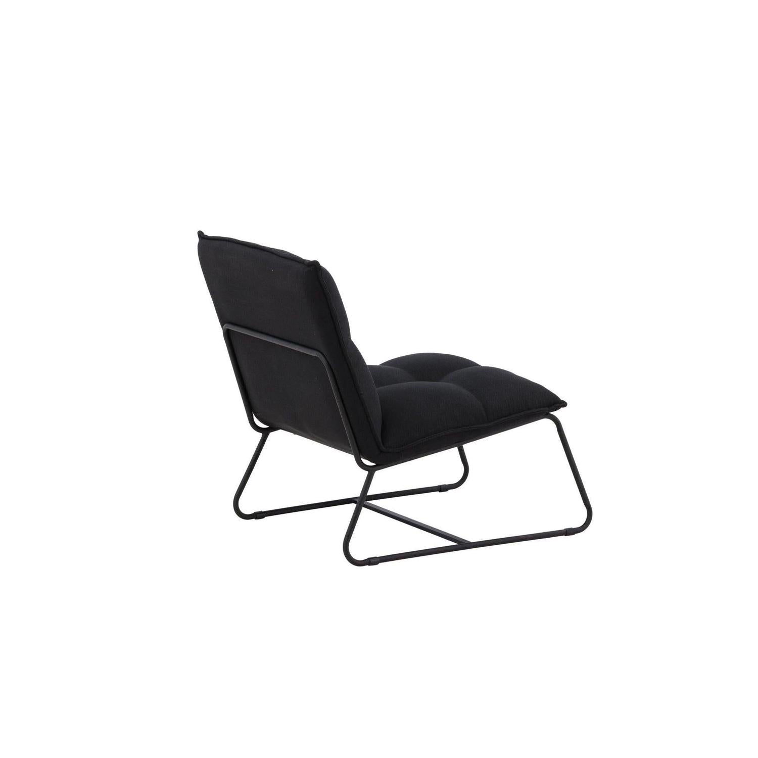 Loungesessel Madison aus Leinen - Schwarz-Sessel-Venture Home-le canapé