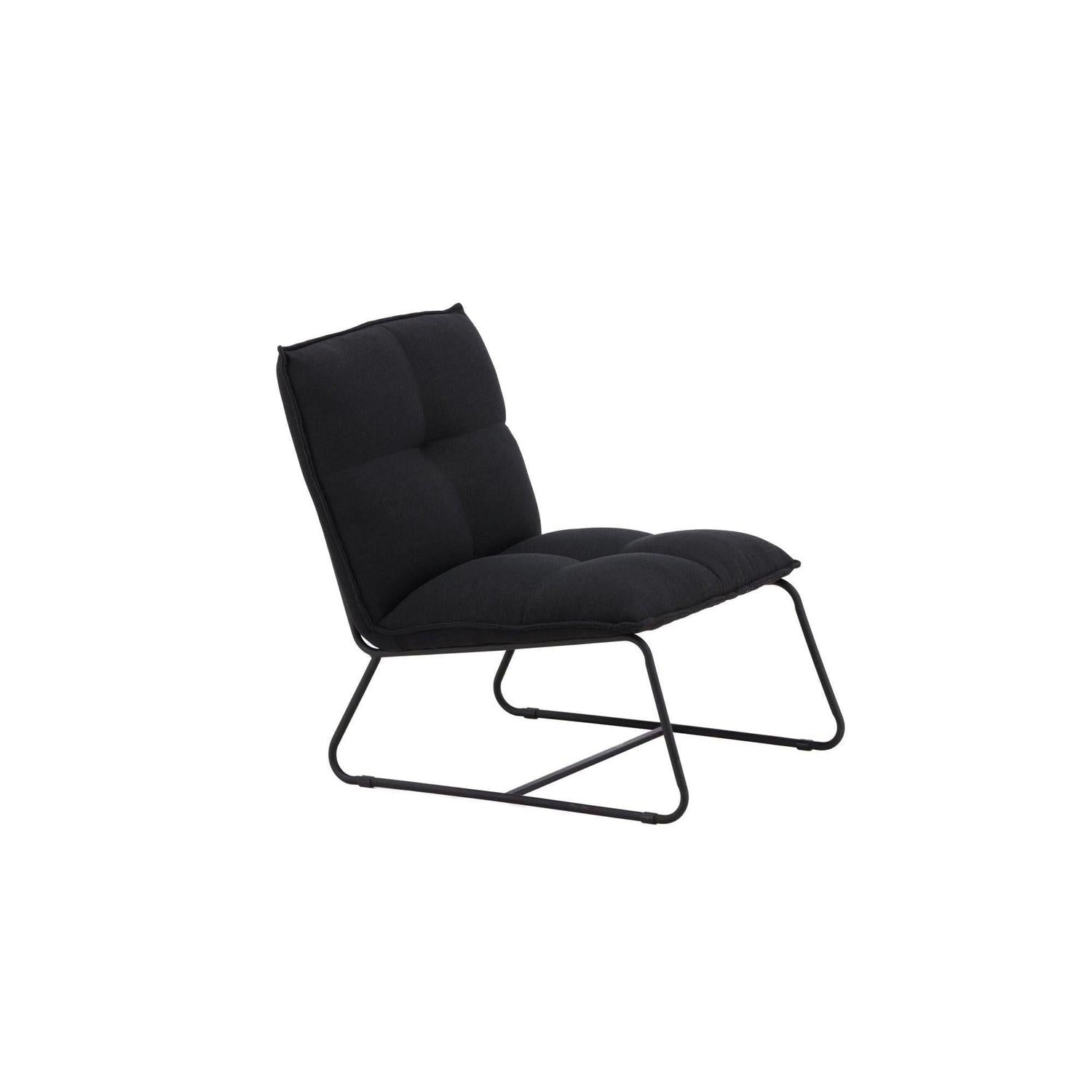Loungesessel Madison aus Leinen - Schwarz-Sessel-Venture Home-le canapé