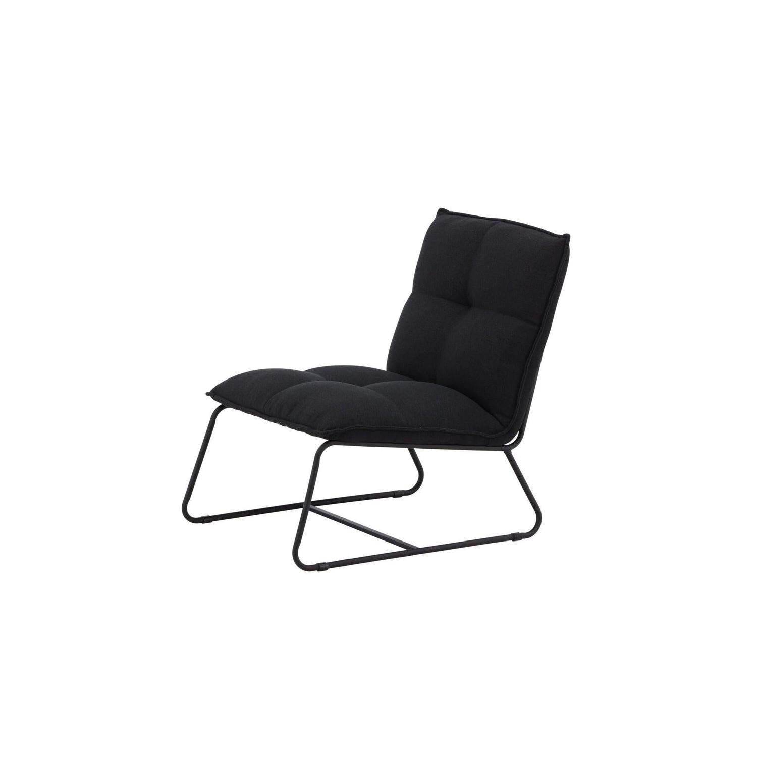 Loungesessel Madison aus Leinen - Schwarz-Sessel-Venture Home-le canapé
