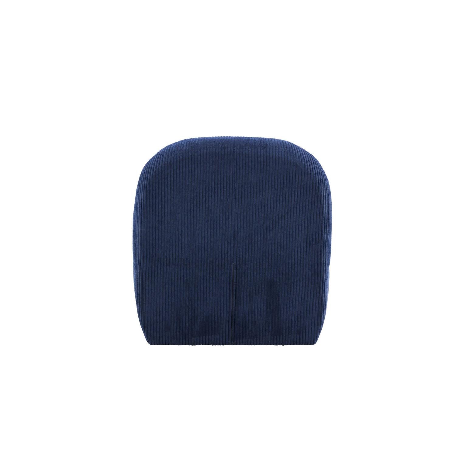 Loungesessel Mahla aus Cord - Blau-Loungesessel-Venture Home-le canapé