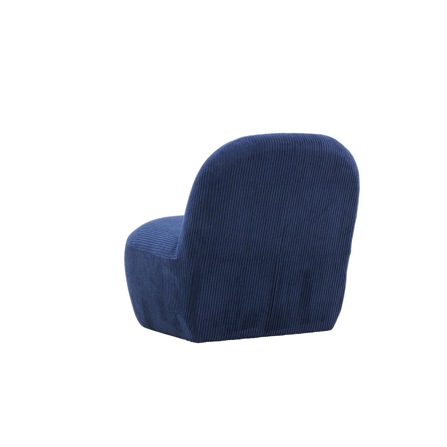 Loungesessel Mahla aus Cord - Blau-Loungesessel-Venture Home-le canapé