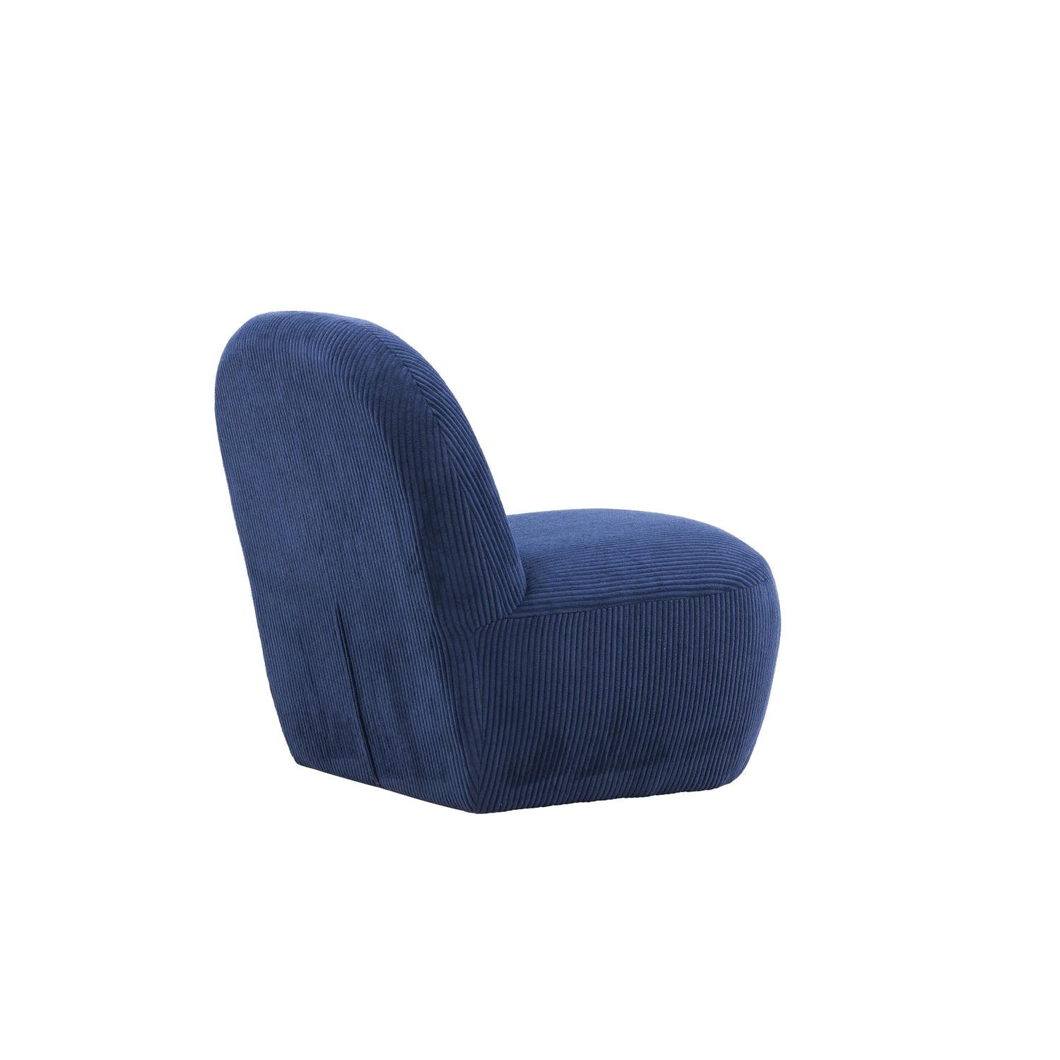Loungesessel Mahla aus Cord - Blau-Loungesessel-Venture Home-le canapé