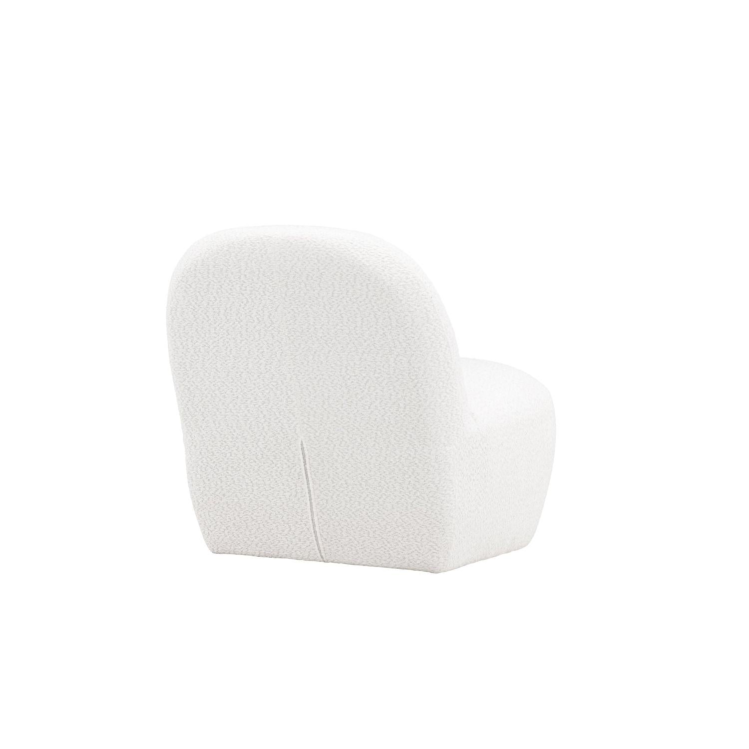 Loungesessel Mahla aus Teddy Bouclé - Weiß-Loungesessel-Venture Home-le canapé