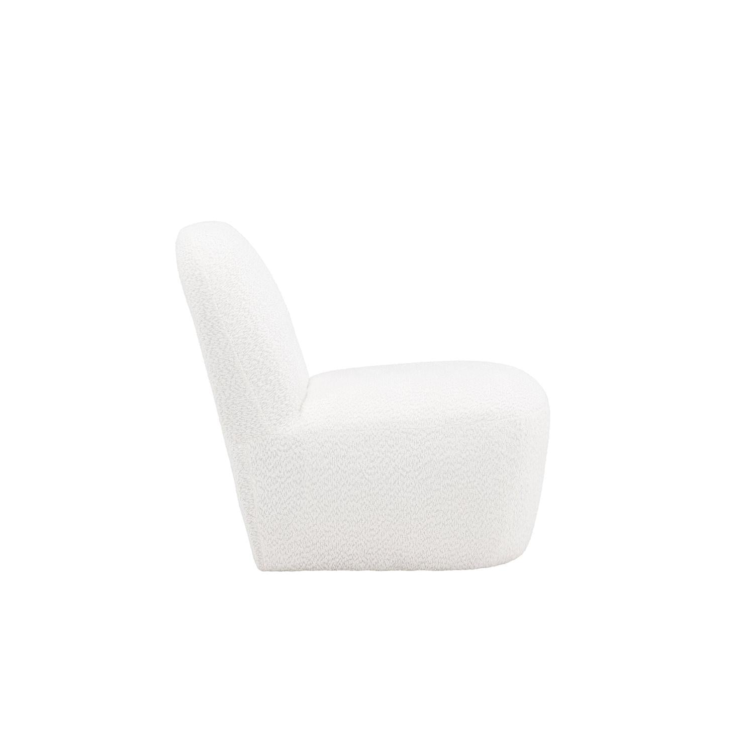Loungesessel Mahla aus Teddy Bouclé - Weiß-Loungesessel-Venture Home-le canapé