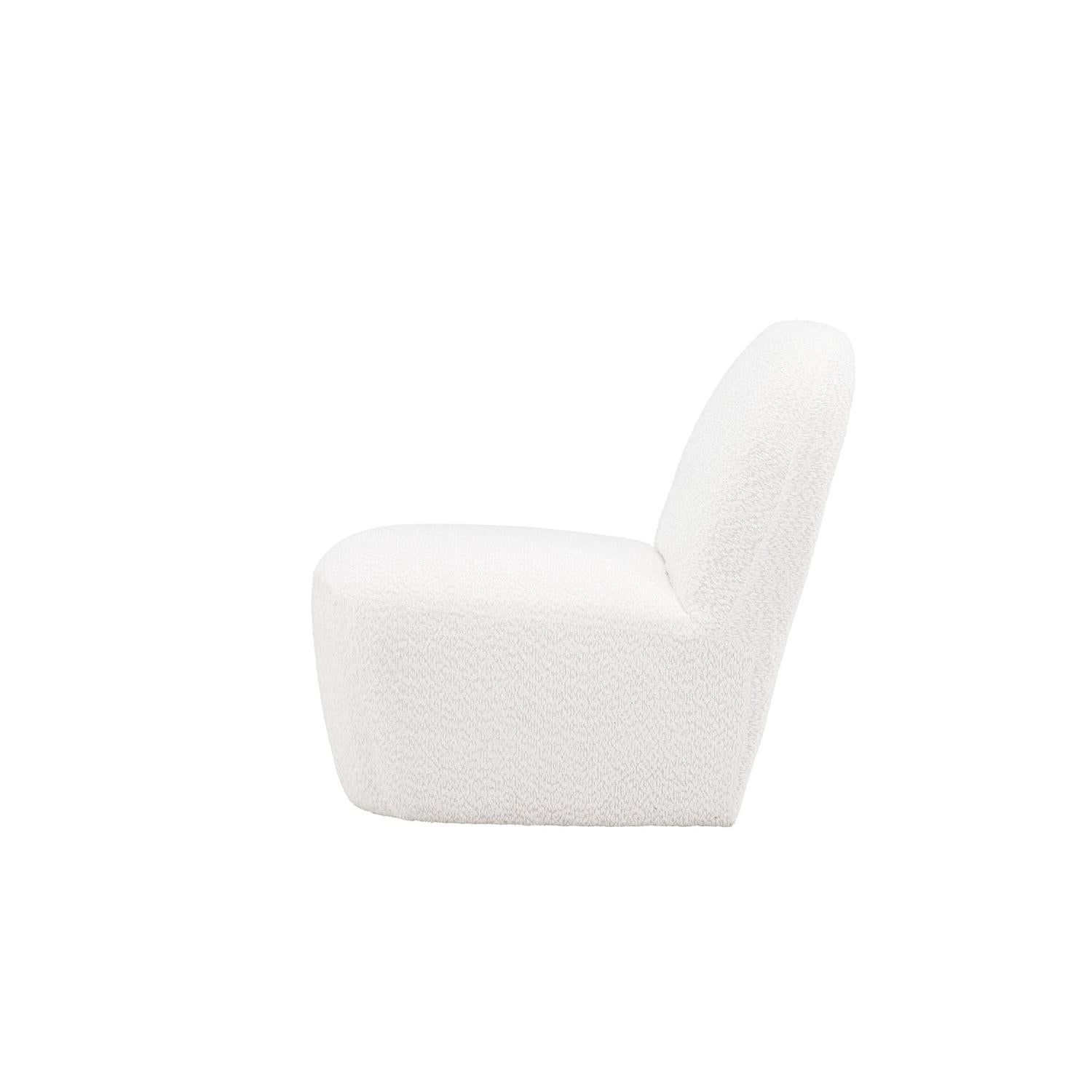 Loungesessel Mahla aus Teddy Bouclé - Weiß-Loungesessel-Venture Home-le canapé