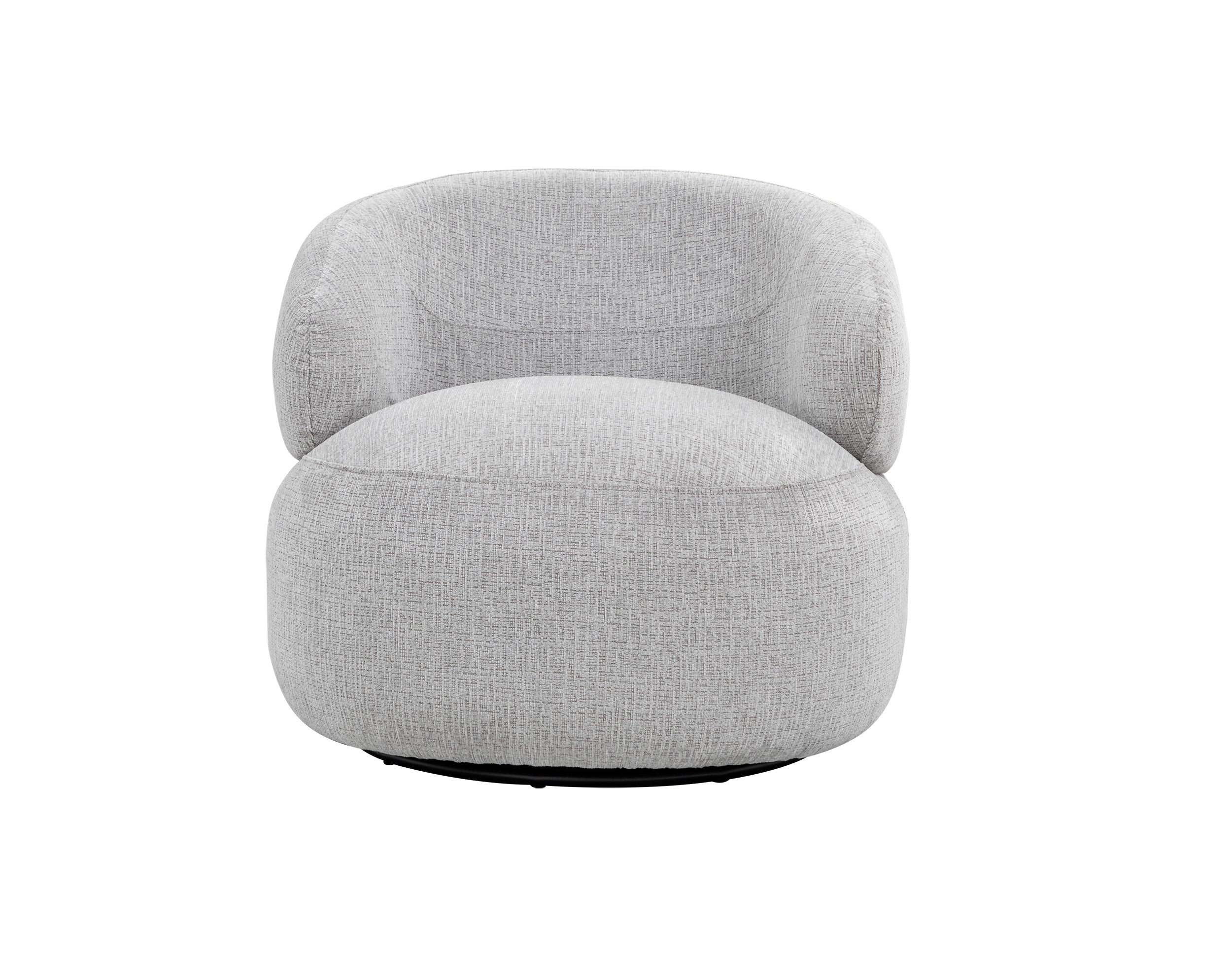 Loungesessel Max drehbar aus Chenille - Grau-Loungesessel-le canapé-le canapé