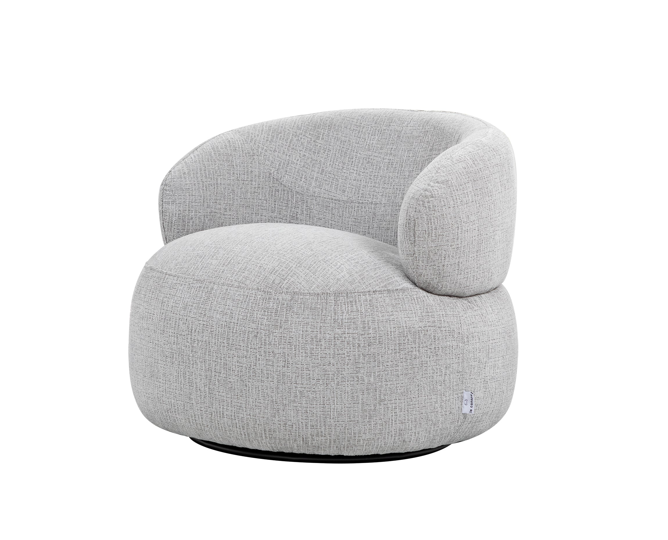 Loungesessel Max drehbar aus Chenille - Grau-Loungesessel-le canapé-le canapé