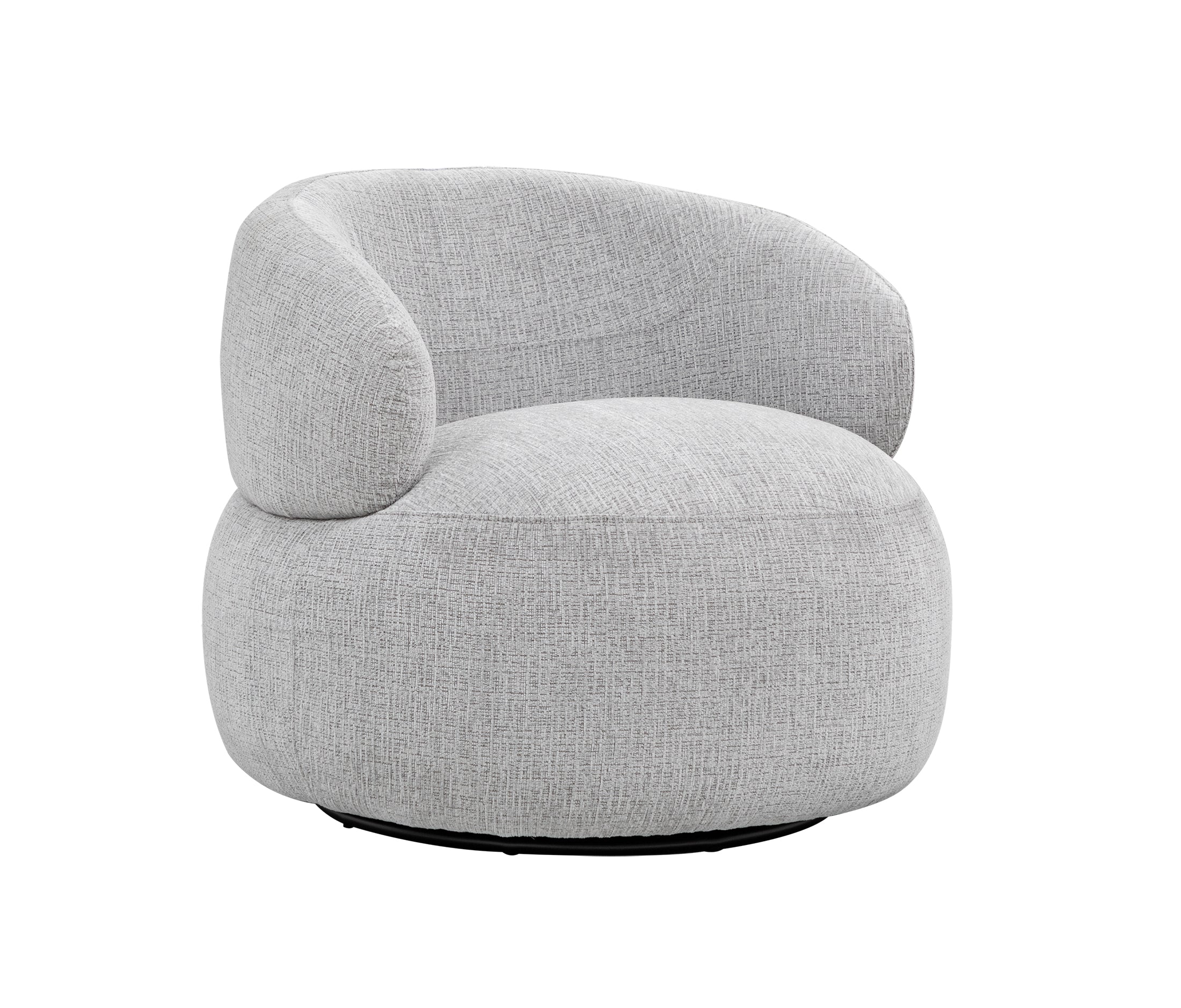 Loungesessel Max drehbar aus Chenille - Grau-Loungesessel-le canapé-le canapé