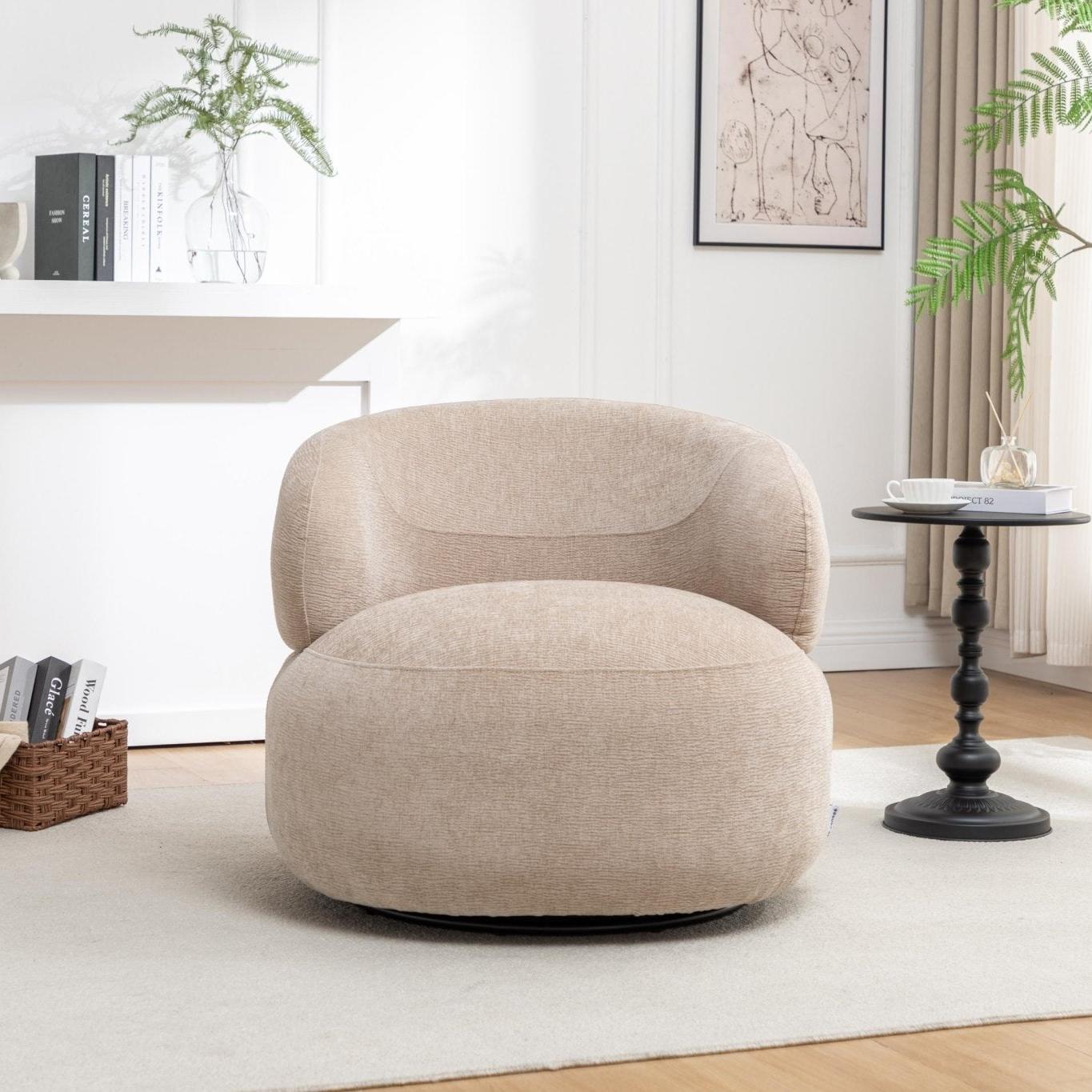 Loungesessel Max drehbar - Beige4262509650018Loungesessel