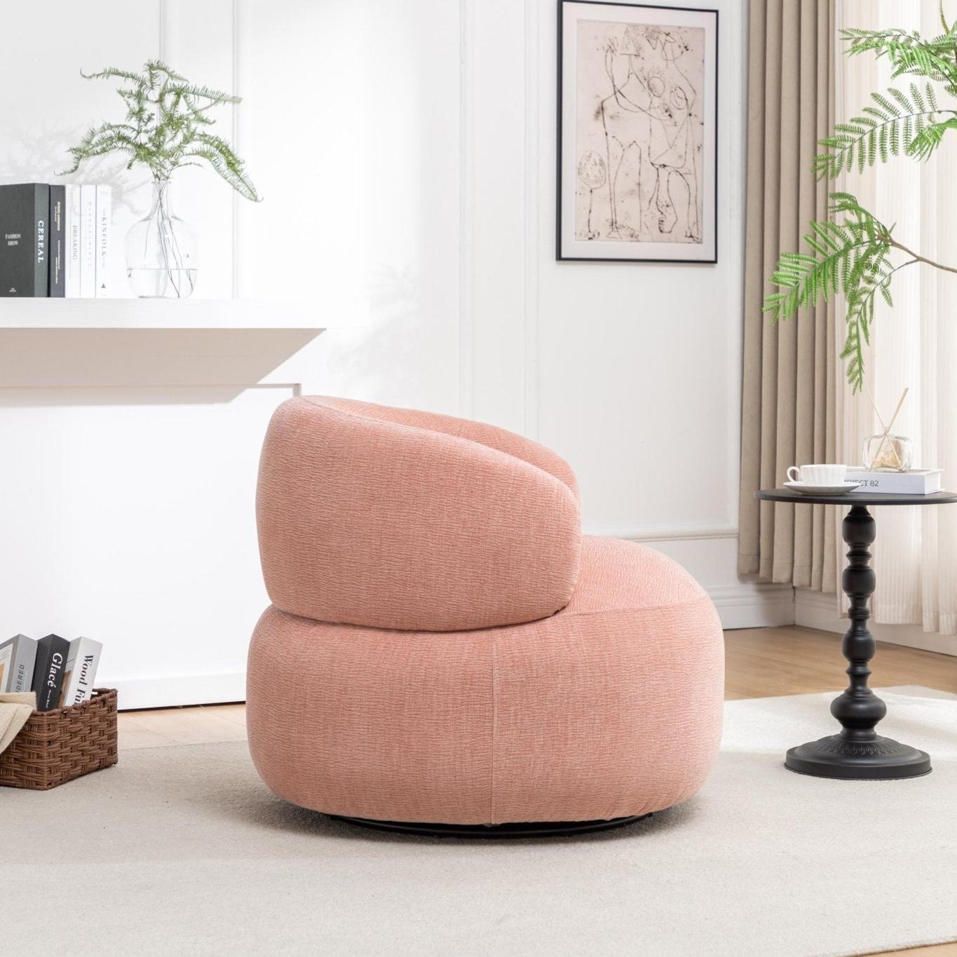Loungesessel Max drehbar - Hellrosa4262509650025Loungesessel