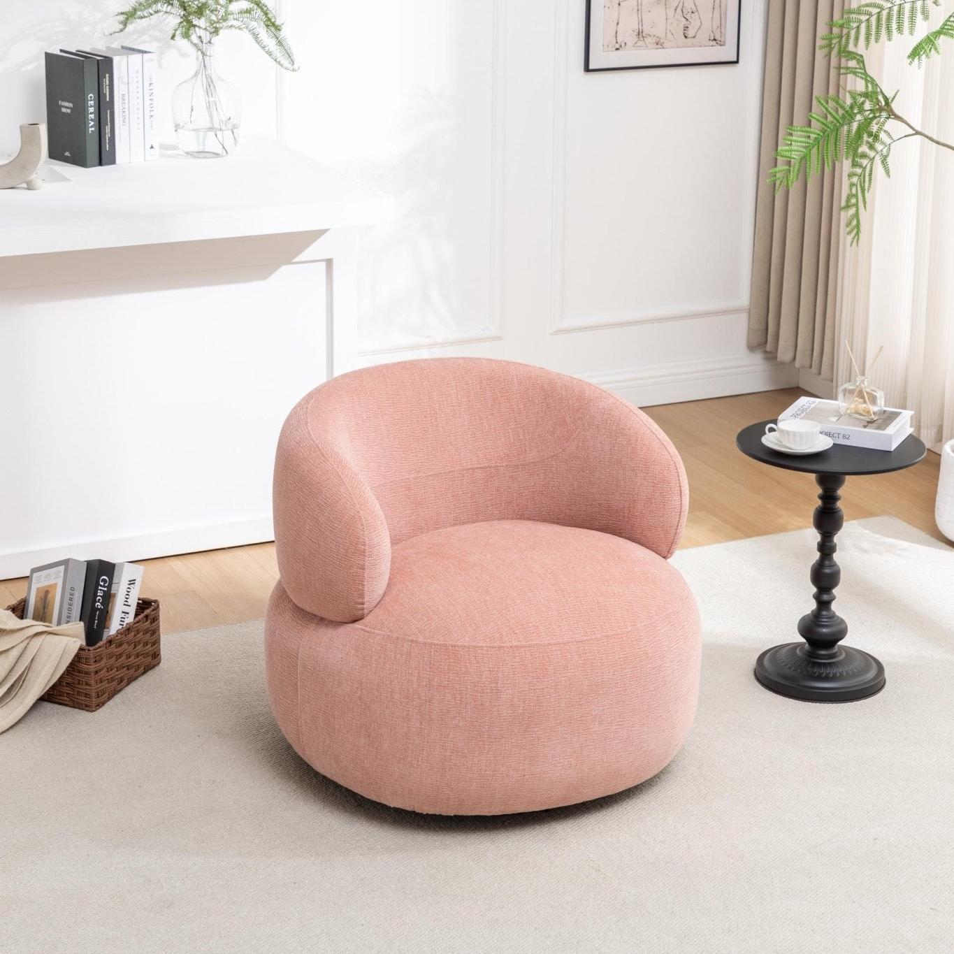 Loungesessel Max drehbar - Hellrosa4262509650025Loungesessel