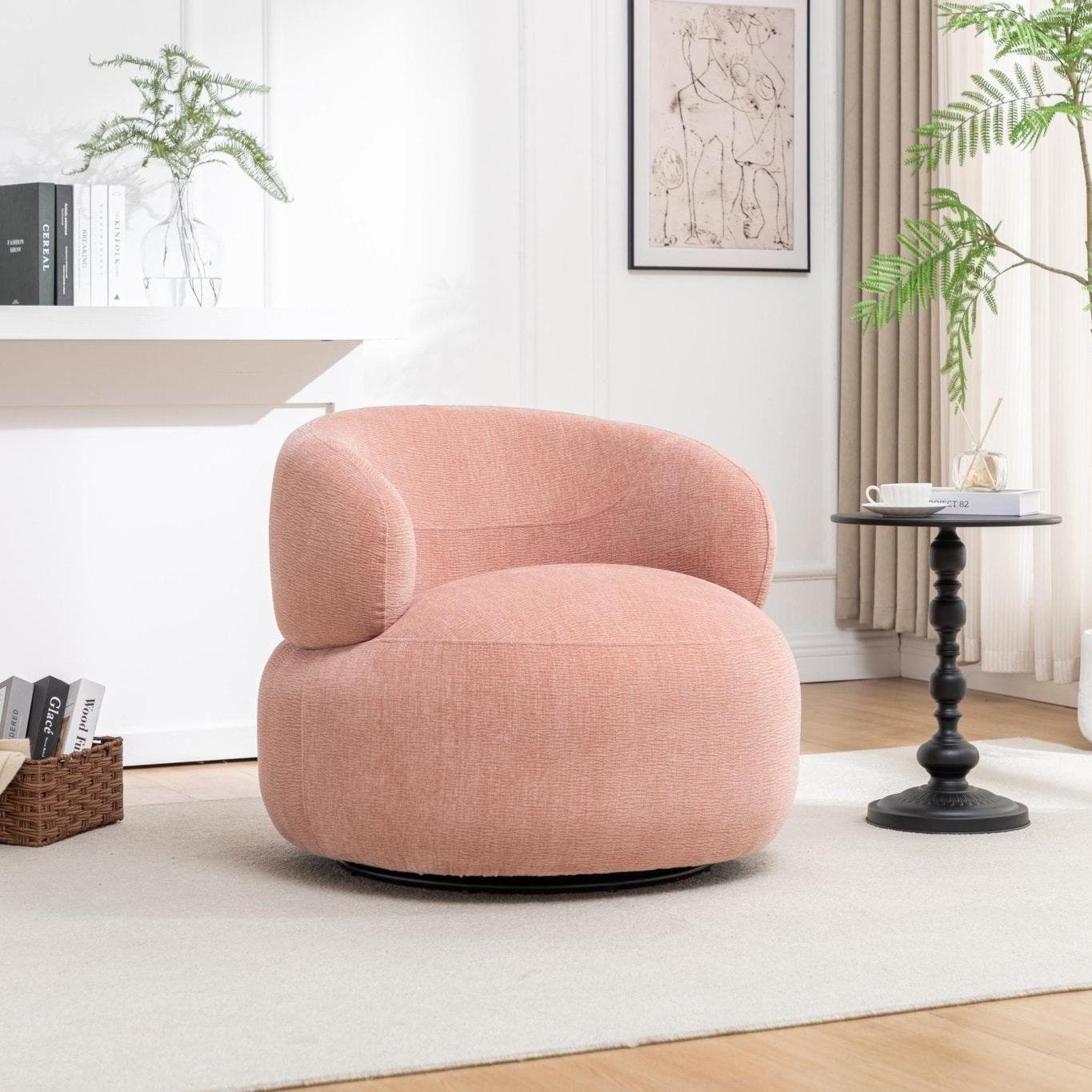 Loungesessel Max drehbar - Hellrosa4262509650025Loungesessel
