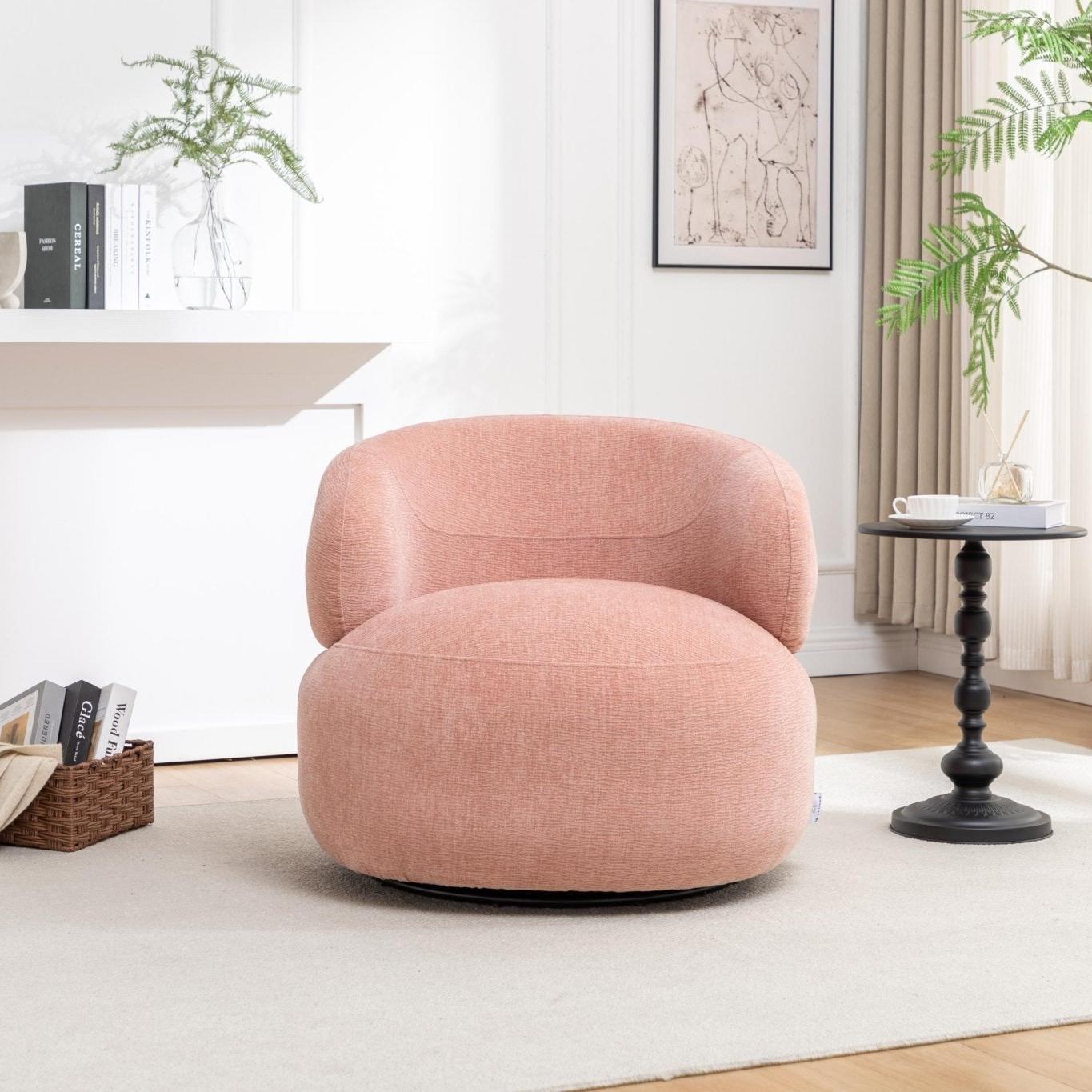 Loungesessel Max drehbar - Hellrosa4262509650025Loungesessel