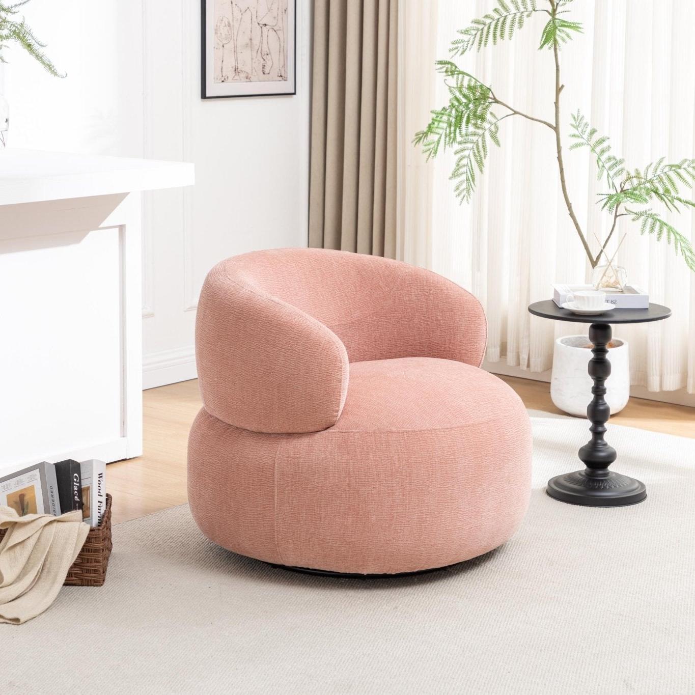 Loungesessel Max drehbar - Hellrosa4262509650025Loungesessel