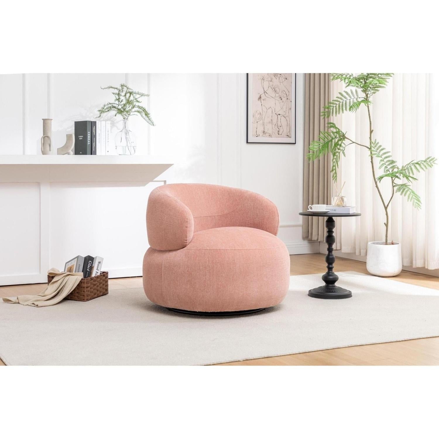 Loungesessel Max drehbar - Hellrosa-Loungesessel-le canapé-le canapé
