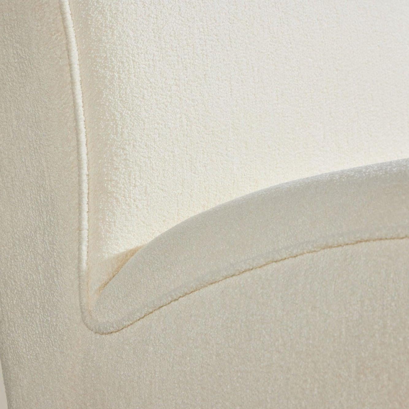 Loungesessel My aus Teddy Bouclé drehbar - Weiß-Loungesessel-Venture Home-le canapé