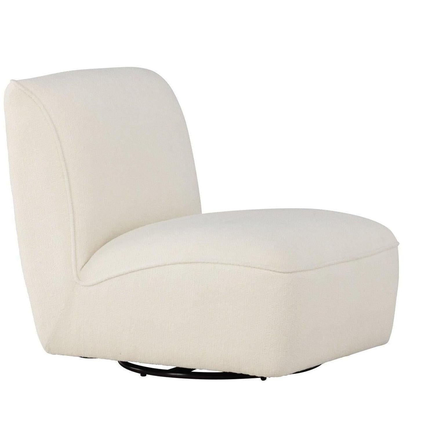 Loungesessel My aus Teddy Bouclé drehbar - Weiß-Loungesessel-Venture Home-le canapé