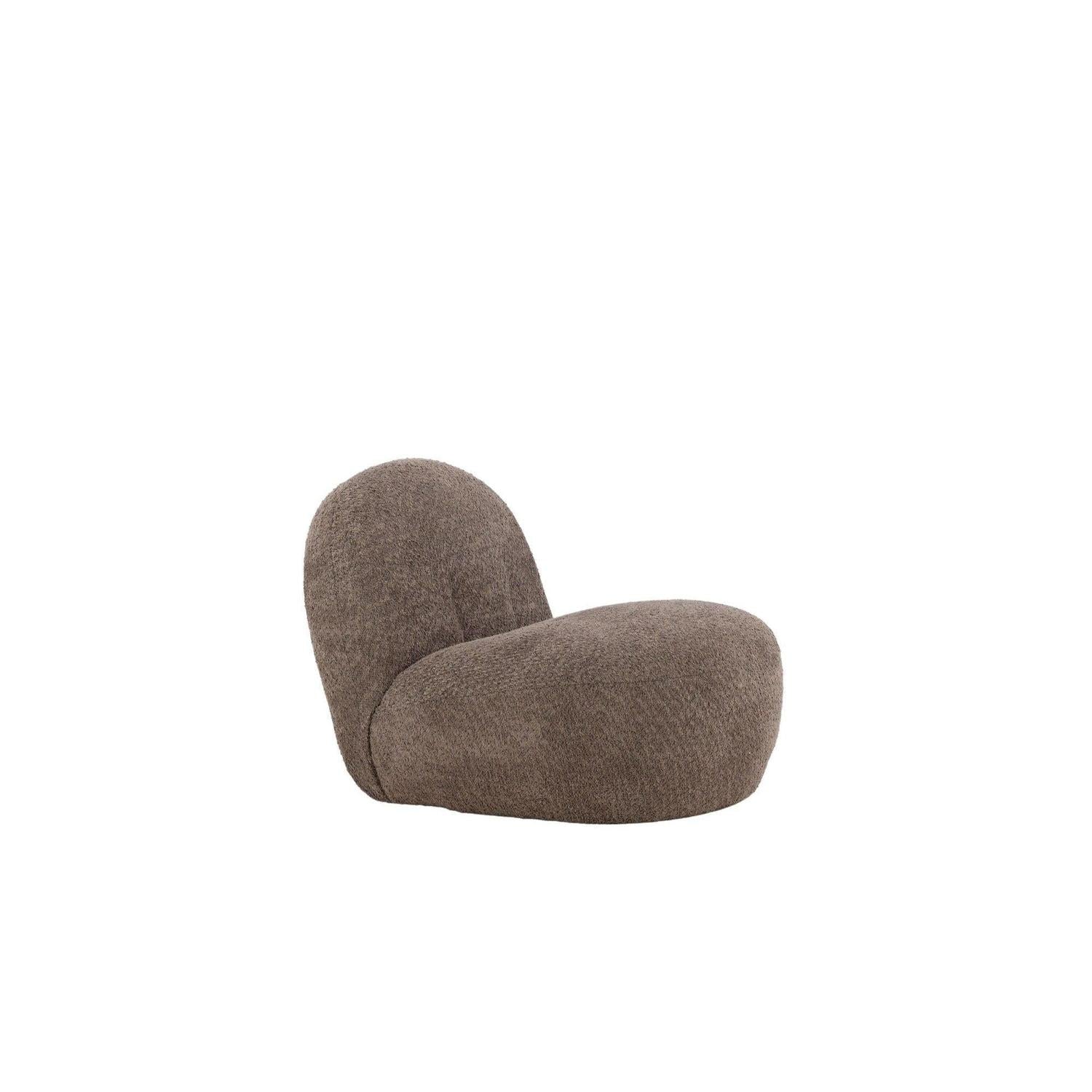 Loungesessel Omaha aus Teddy - Bouclé - BraunLoungesessel