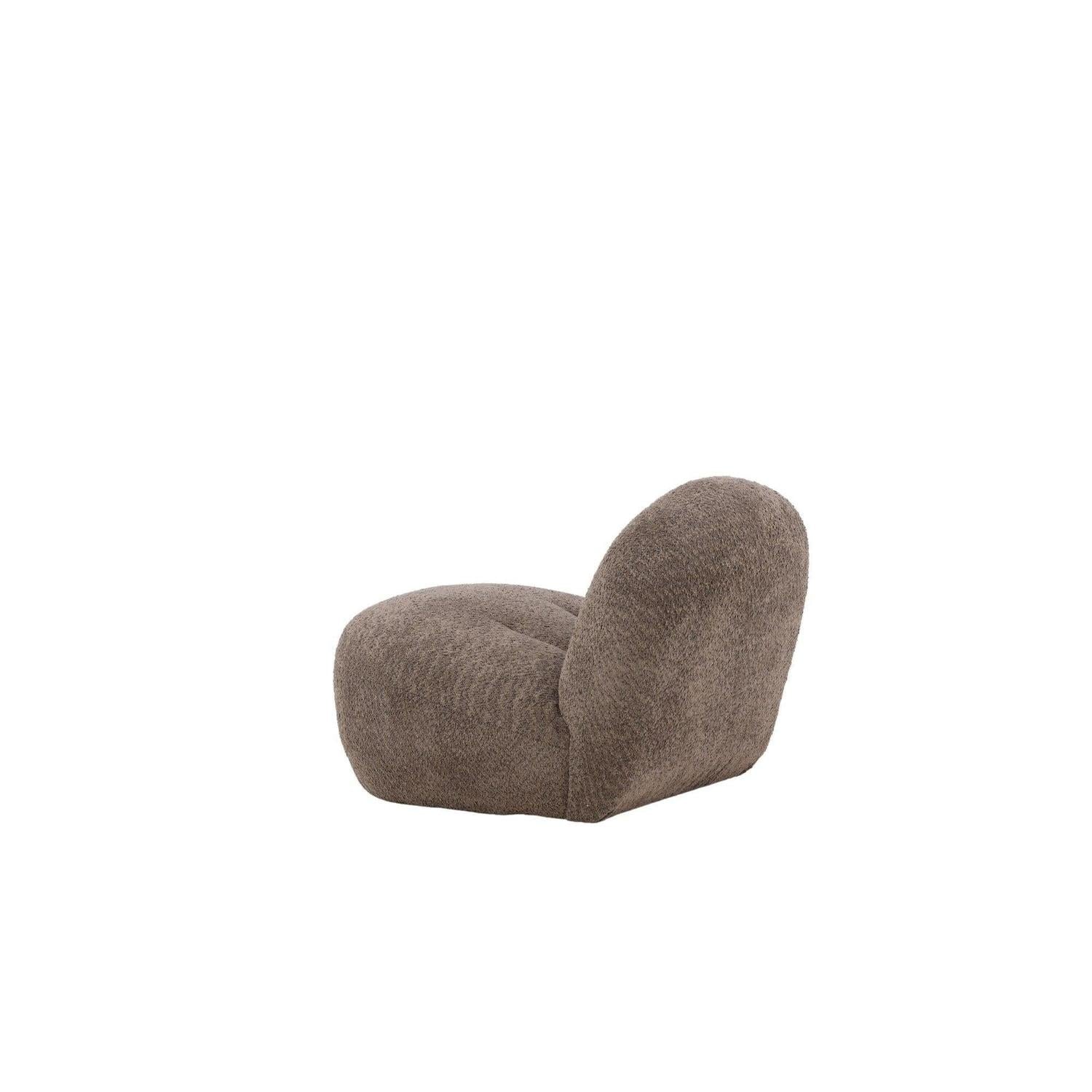 Loungesessel Omaha aus Teddy - Bouclé - BraunLoungesessel