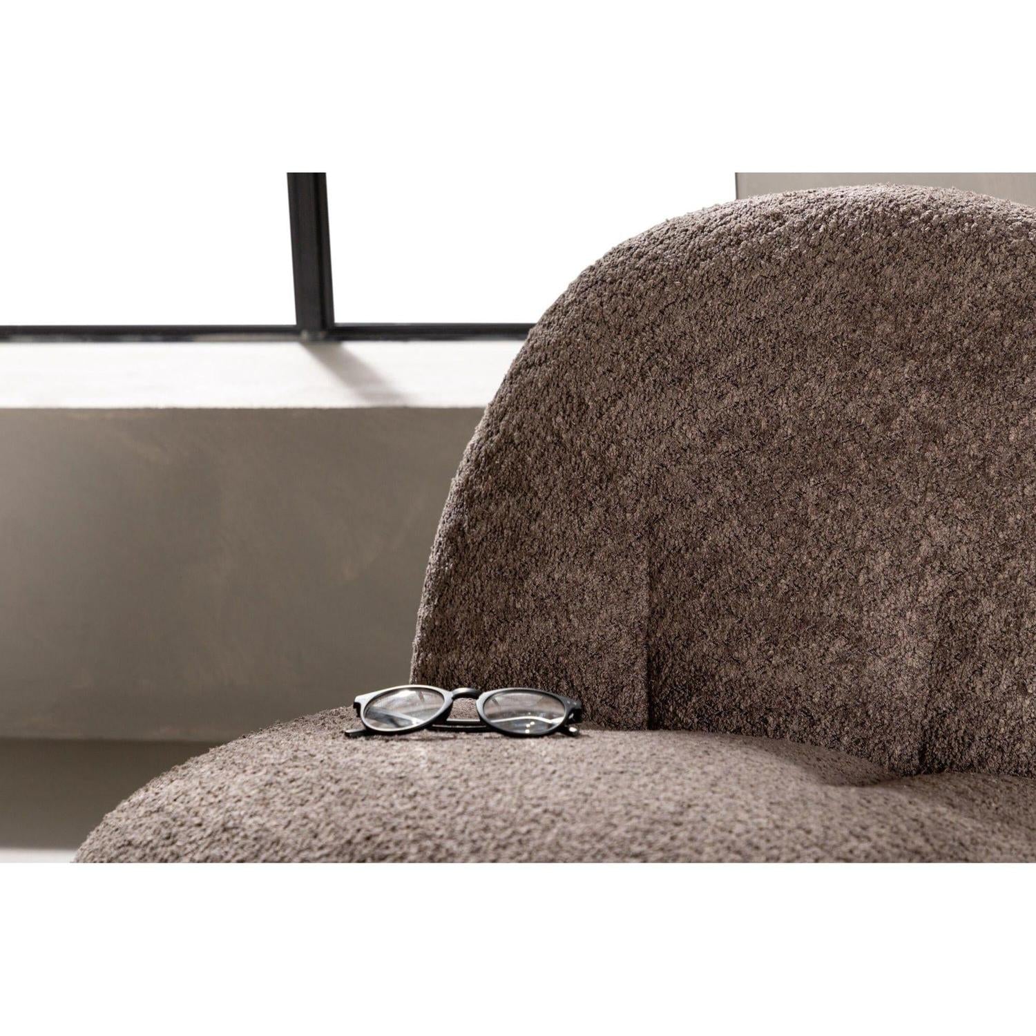 Loungesessel Omaha aus Teddy-Bouclé - Braun-Loungesessel-Venture Home-le canapé