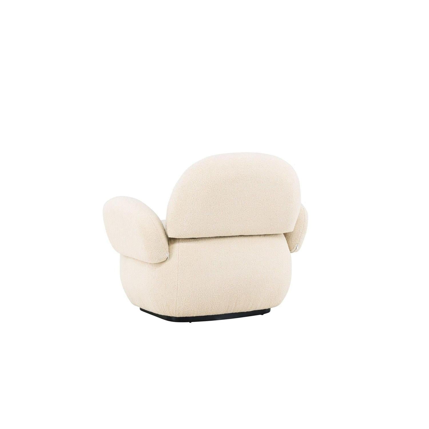 Loungesessel Sevilla aus Chenille - BeigeLoungesessel