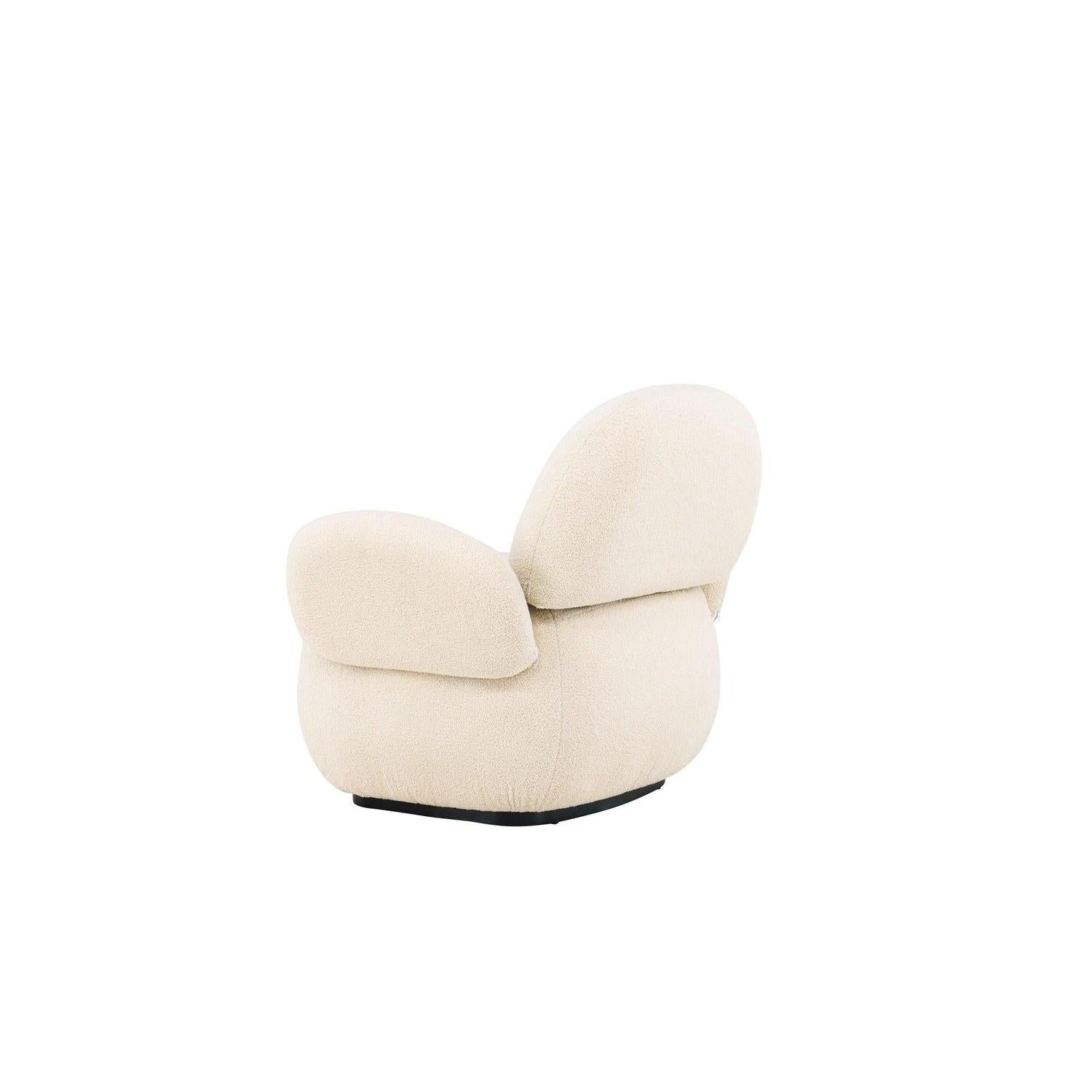 Loungesessel Sevilla aus Chenille - BeigeLoungesessel
