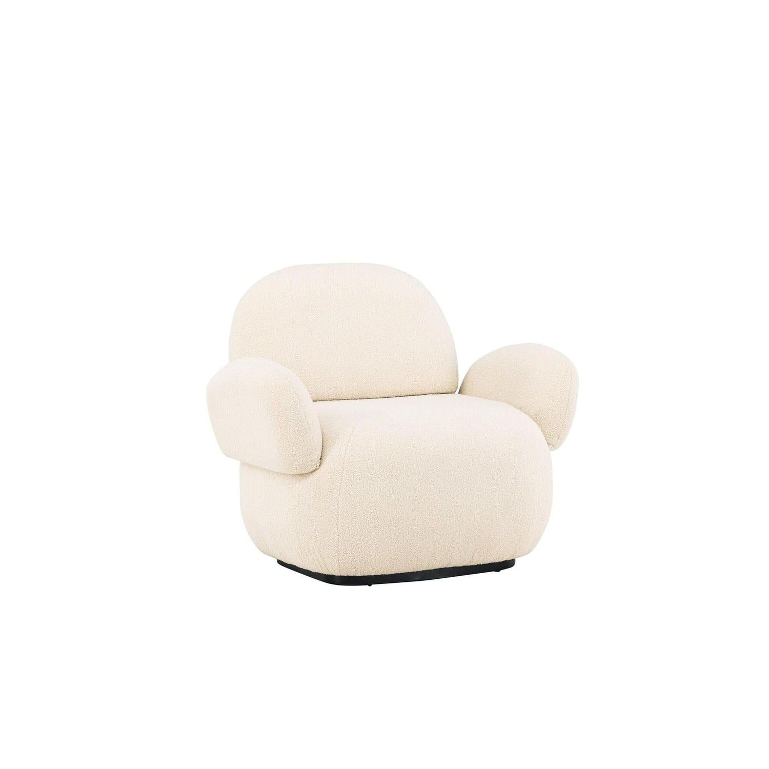 Loungesessel Sevilla aus Chenille - BeigeLoungesessel