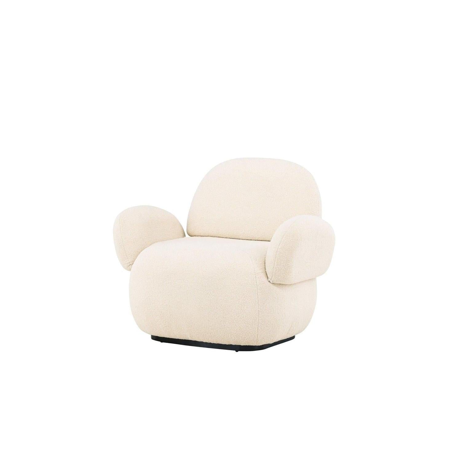 Loungesessel Sevilla aus Chenille - BeigeLoungesessel